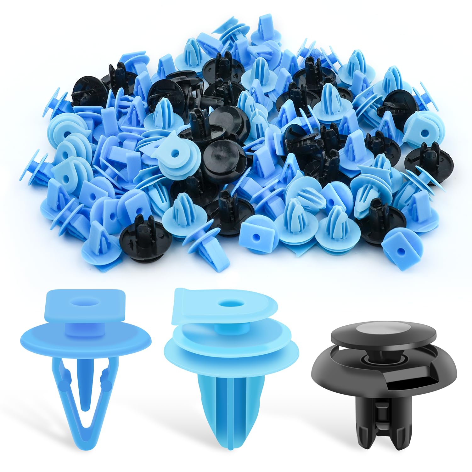 Gooacc 100Pcs Cowl Vent Retainer Front Fender, Interior Trim Washer Tank & Bumper Support Push-Type Retainer For Buick Cadillac