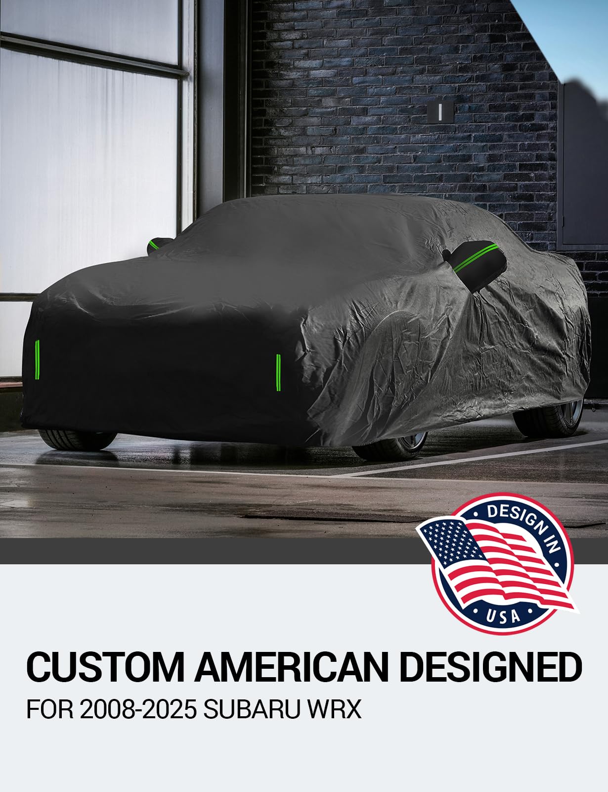 Proadsy 2025 Upgrade Car Cover Custom Fit For Subaru Wrx 2008-2025, Waterproof All Weather For Automobiles, Full Exterior Cover