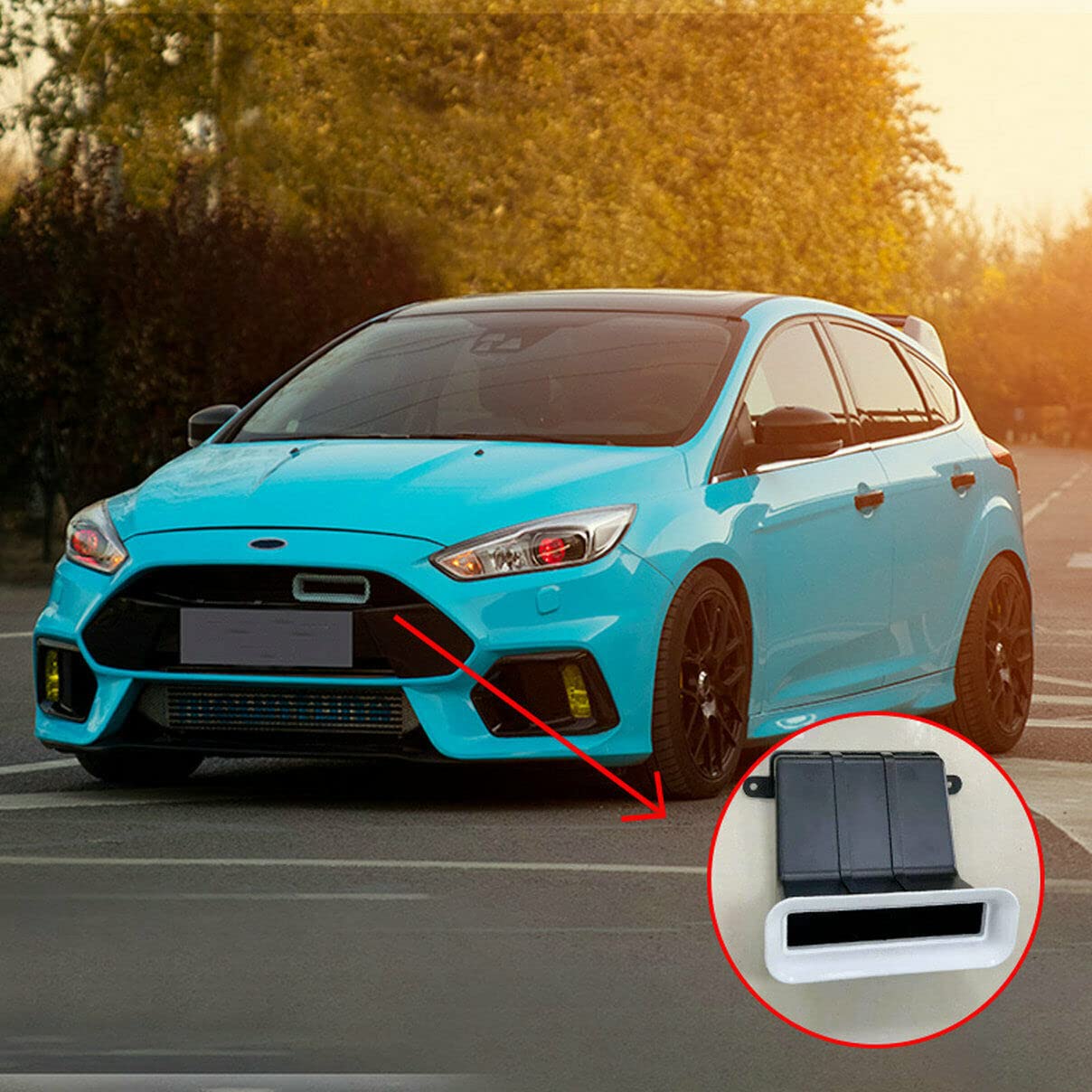 Car Air Intake Mouth Snorkel Modification Tuyere ABS For Ford Focus 2012-2018 RS ST Air Inlet Duct Tuyere Hood Scoop Dynamic Air