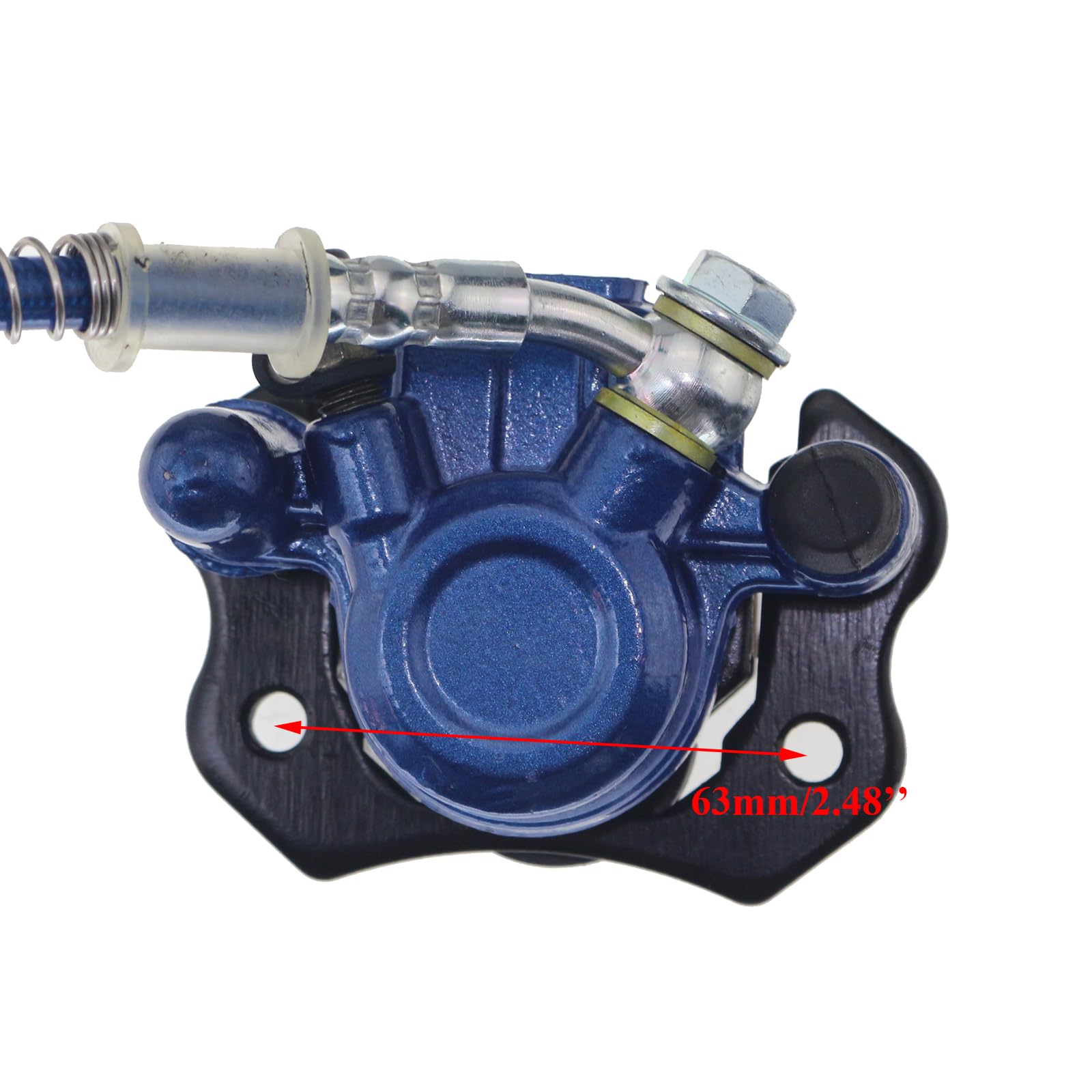 Pro Bat Rear Hydraulic Disc Brake Caliper System Atv Quad Rear Hand Brake Assembly Caliper Master Cylinder Come With Brake Pads For 50Cc 70Cc 90Cc 110Cc 125Cc 150Cc Quad Bike Atv Buggy, Blue