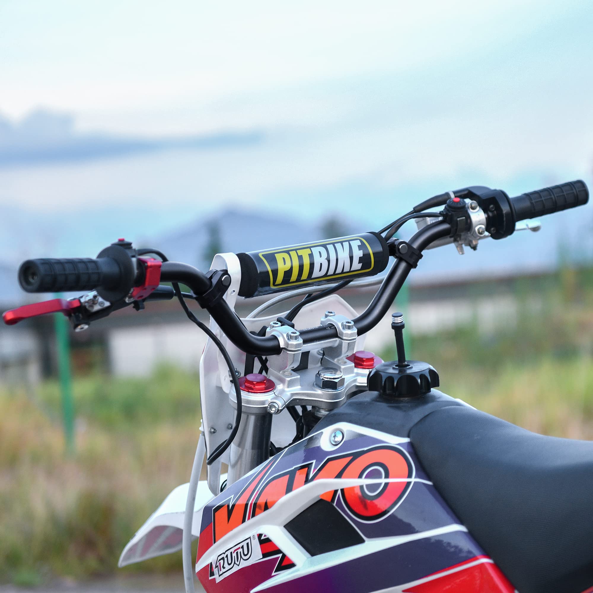 Rutu Universal 7/8'' 22Mm Dirt Bike Handlebars With Chest Protector Pad For Crf Yzf Kxf Klx Rmz Drz Pit Bike Motocross Atv Quad