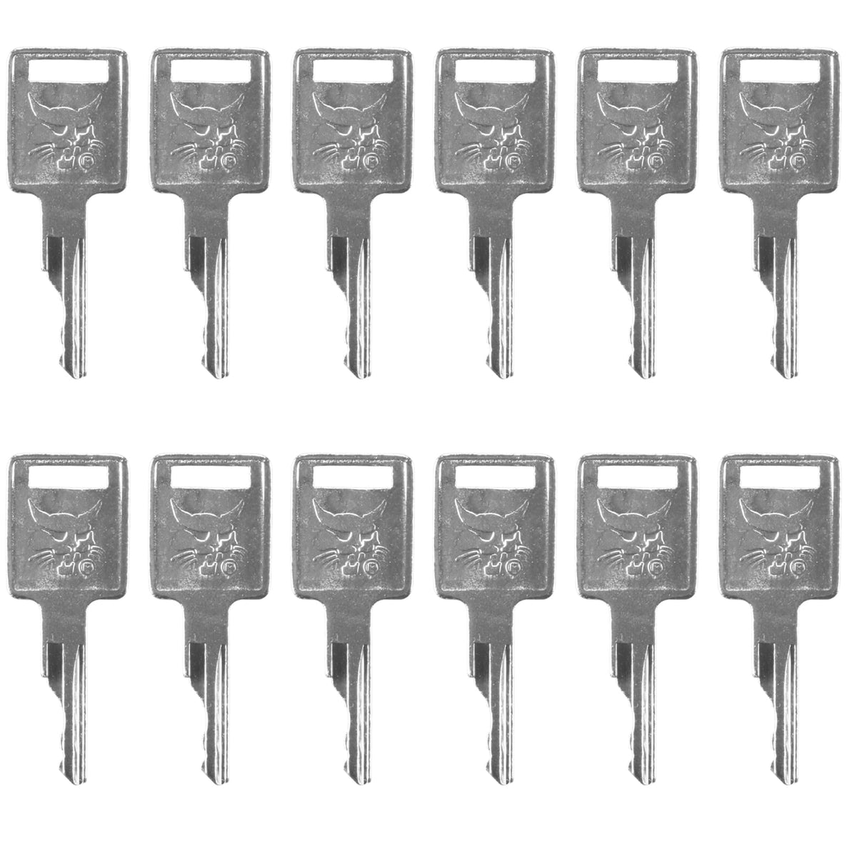 D250 12Pcs Ignition Keys 6709527 6693241 A77313 307852A1 714602 Compatible With Loader Bobcat Skid Steer S100 S130 S150 A220 A30