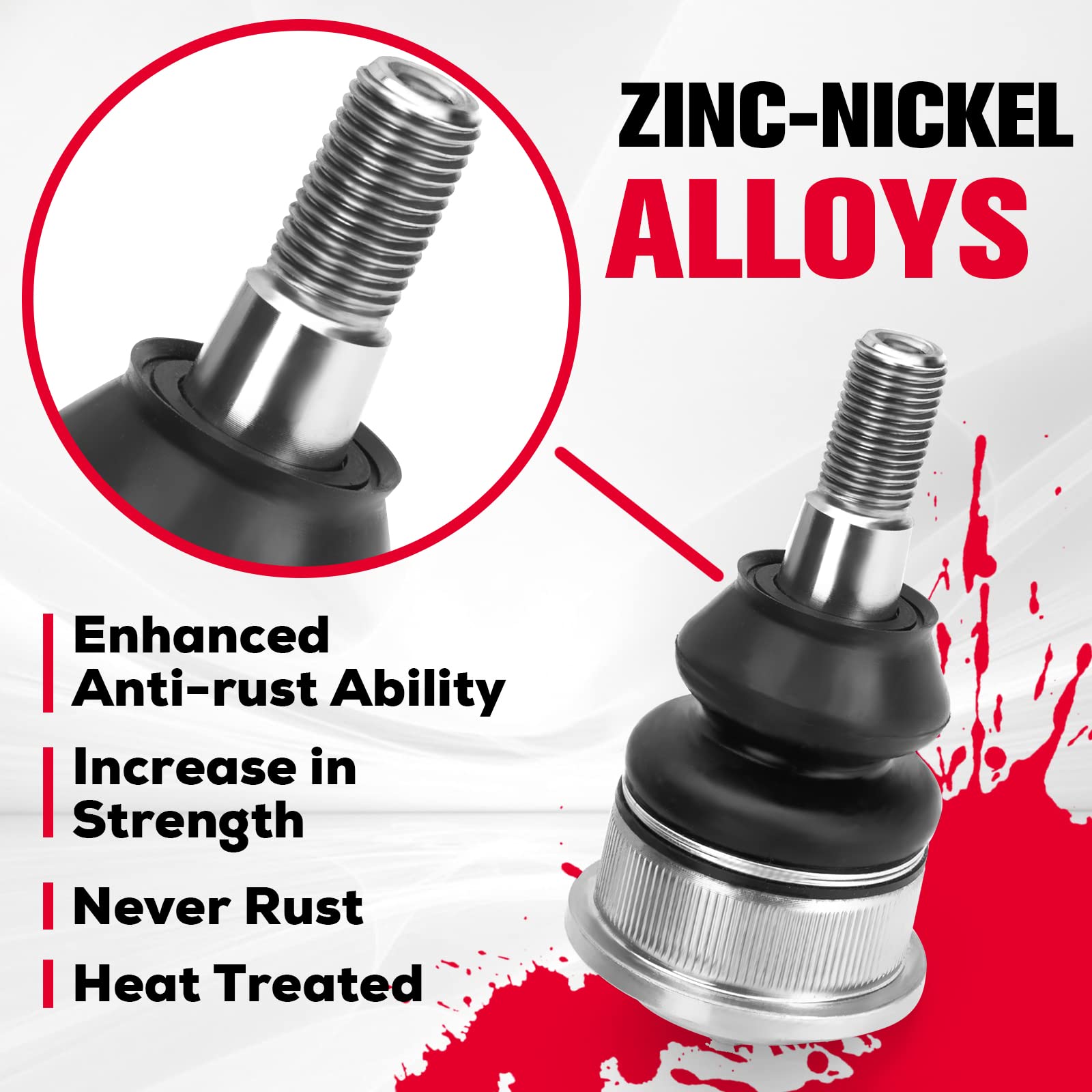 KSP PERFORMANCE Front Upper Control Arms for Toyota Tacoma 4Runner, 2-4 Adjustable Tubular A-Arm, Black, 1995-2002 Model, 2 PCS