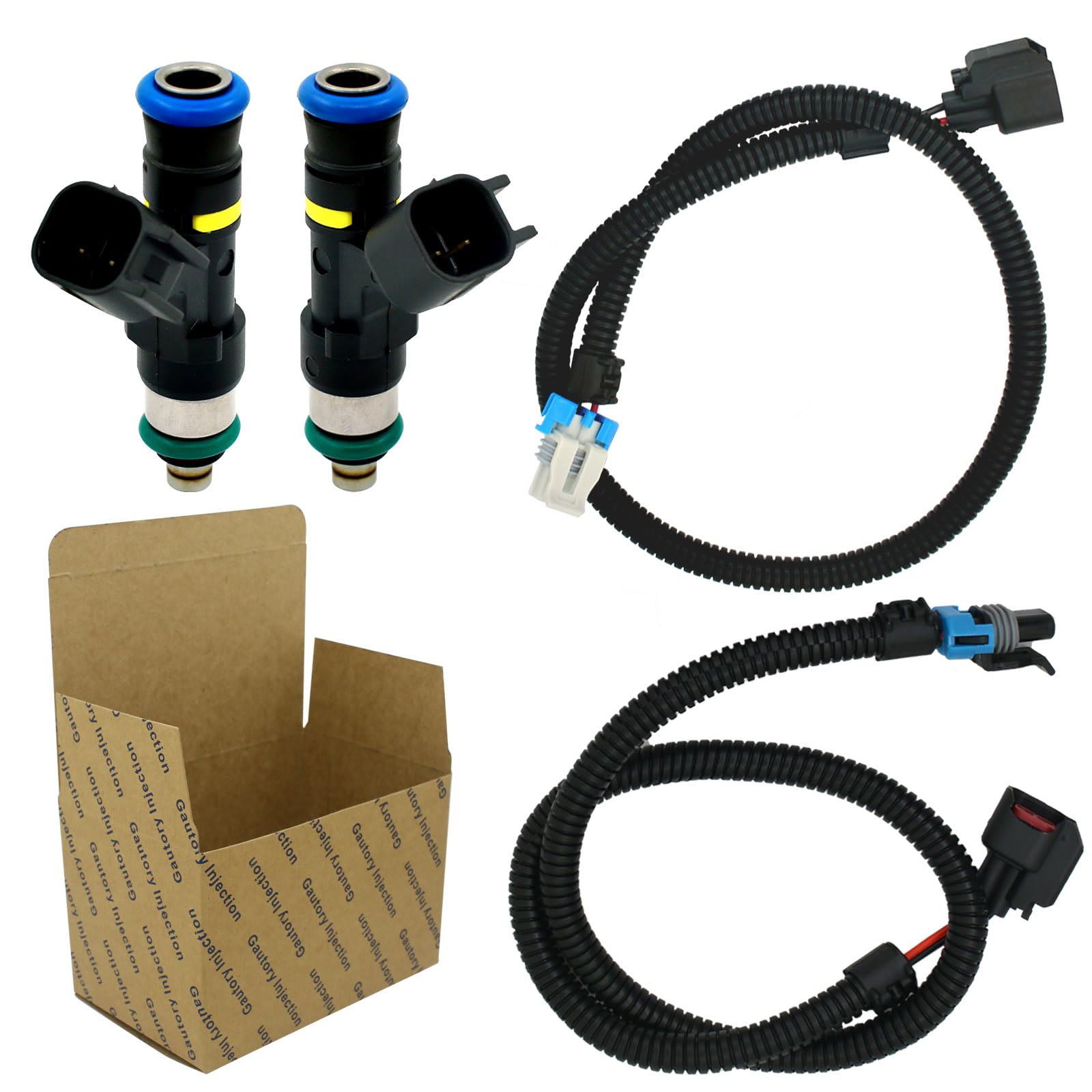 Fuel Injector Harness Set Fit for Polaris Ranger 800, Ranger Crew 800, Ranger XP 800, RZR 800 Replace 0280158197 1204318 1204319