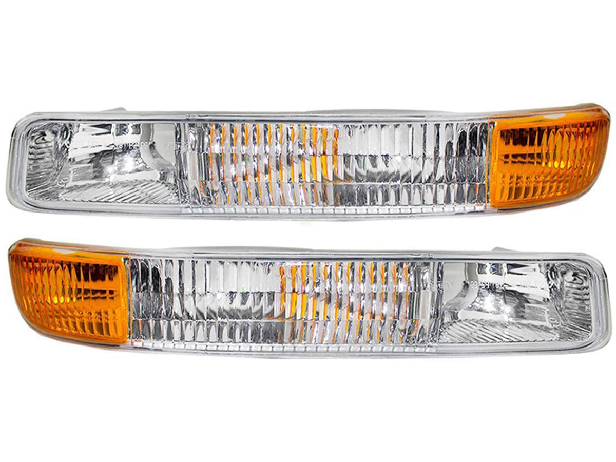 New Gm2521174 Gm2520174 Corner Light Pair Replacement For Gmc Sierra Plastic Lens Without Bulbs