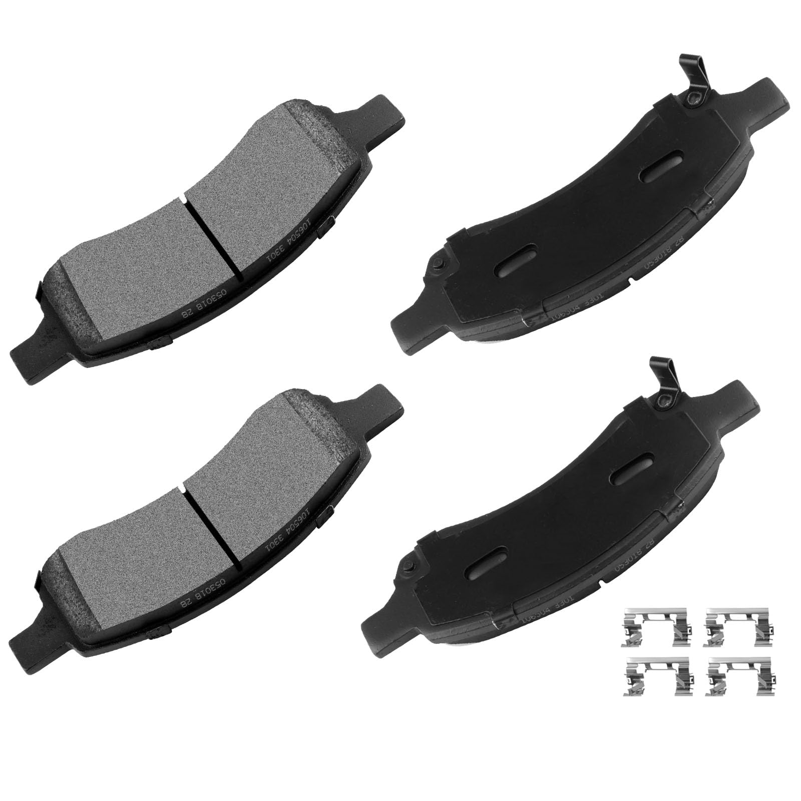 Cciyu D1169 Front Semi-Metallic Disc Brake Pads Kit For Buick Enclave 2008-2017,For Chevrolet Traverse 2009-2017,For Gmc Acadia