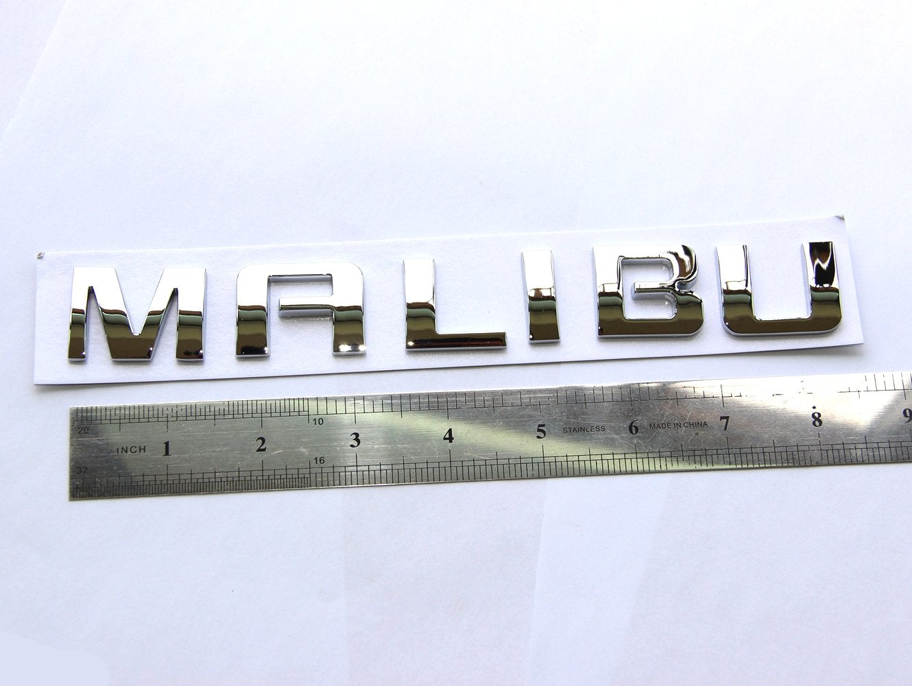 Yoaoo 1X Oem Malibu Nameplate Abs Letter Emblem Badge Replacement For Malibu Glossy (Chrome)