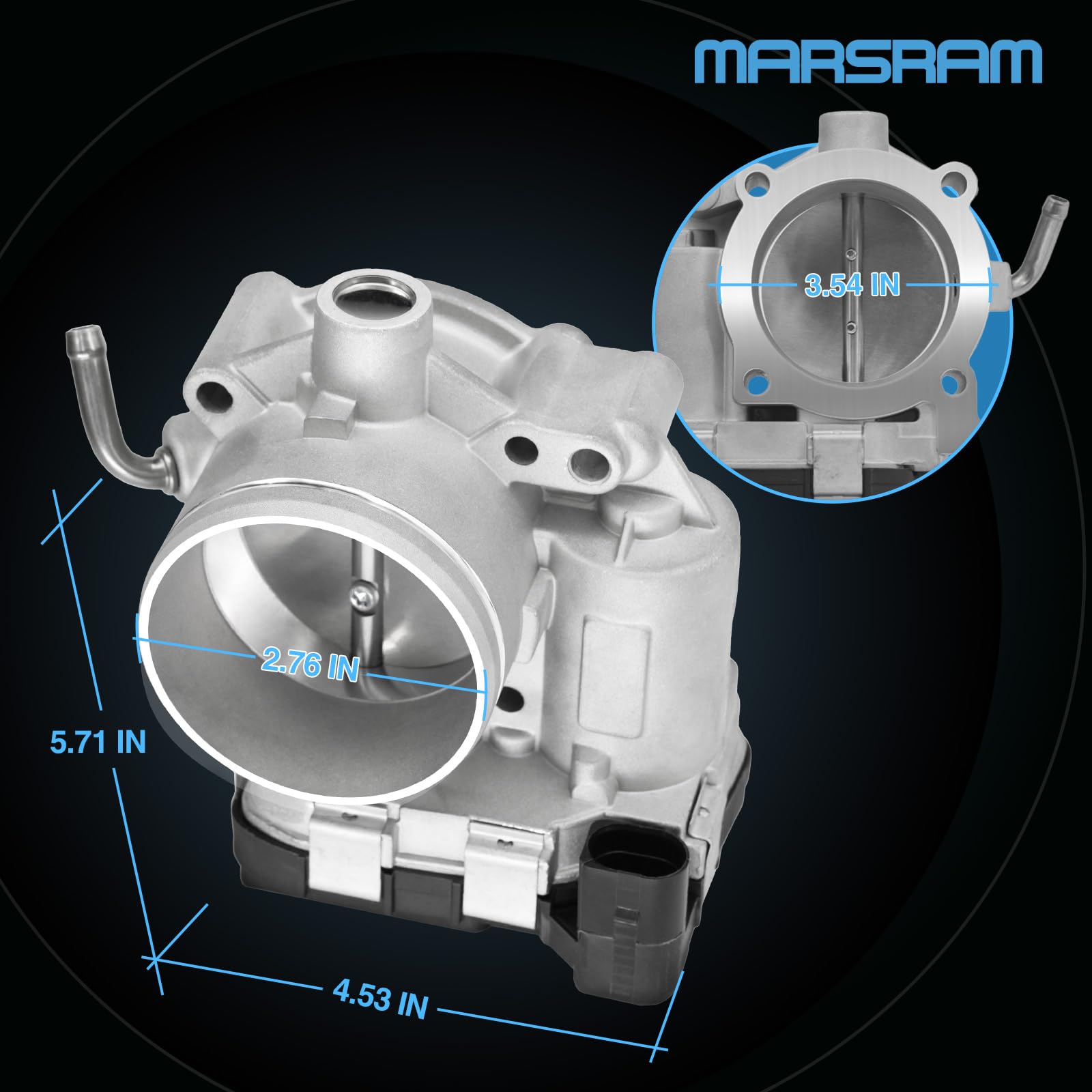Marsram Electronic Throttle Body Compatible For Jetta Vw Volkswagen Beetle Golf Passat Rabbit 2.5L Oe: 07K133062A, 07K-133-062-A