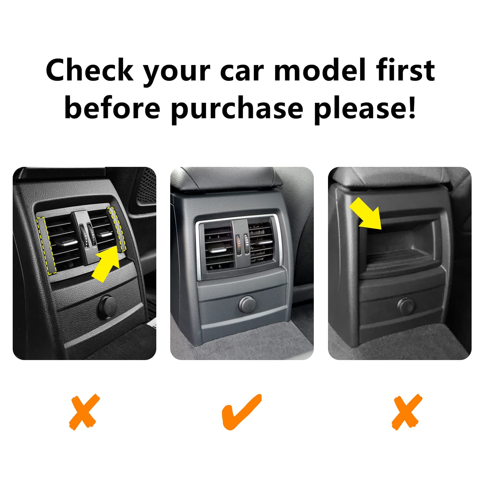 Car Rear Row Ac Frame Cover Sticker Carbon Style Abs Decal Trim Fits For Bmw F30 F31 F34 3Gt F32 F33 F36 Accessories