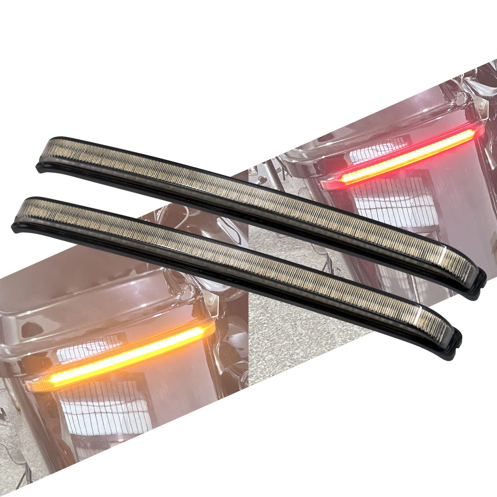Hcmotorku Motorcycle Led Saddlebag Tail Light Running Brake Sequential Turn Signal Lamp Fit For Harley Touring Street Gilde Road King Road Gilde Electra Glide Ultra Limited 2008-2013