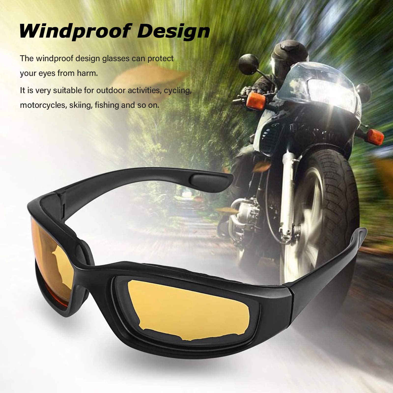 Peicees 4 Dirt Bike Motorcycle Goggles Uv Protection Dustproof Windproof Safety Glasses With 2 Skull American Flag Face Mask