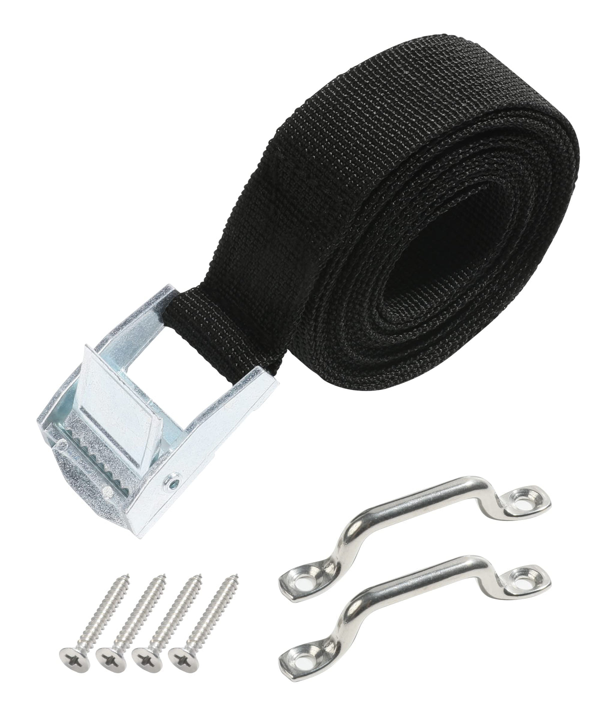 Esewalas 78'' Battery Tie Hold Down Strap,Battery Box Hold Down Lashing Strap With Stainless Steel Cam Buckle,Battery Tie Down Strap Kit With Deck Loop Mounts And Ss Screws