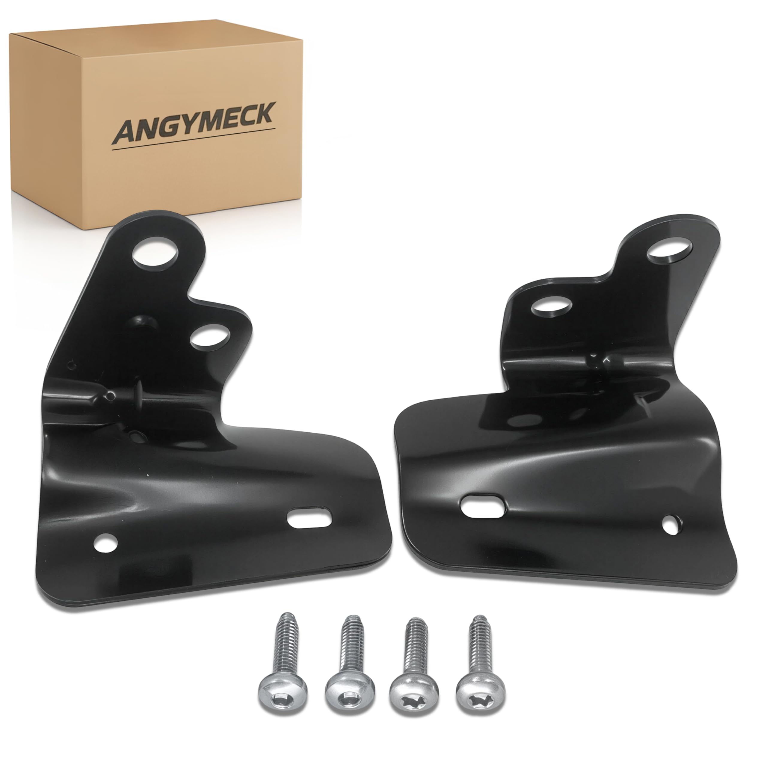AngyMeck Rear Soft Top Bow Brackets (Left & Right) with Hardware Compatible with 2007-2012 Jeep Wrangler JK 4-Door Unlimited, Re