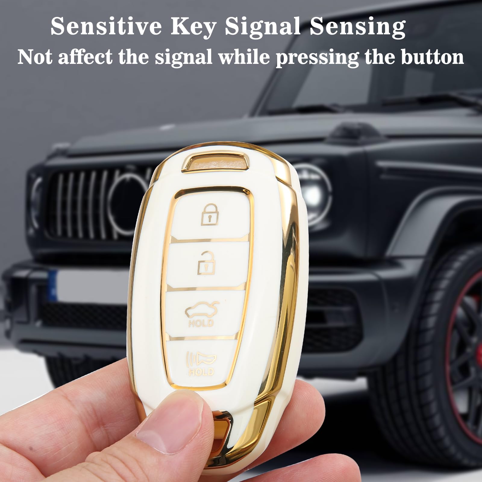 Keycov Key Fob Cover For Hyundai Accessories Keychain Keyshell Ring Case Compatible With Sel 2023 Palisade Elantra Gt Accent Kon