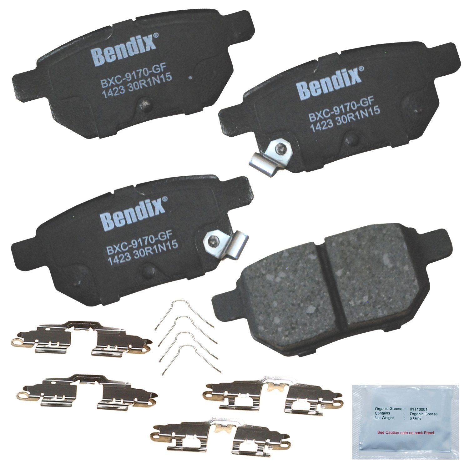 Bendix Priority1 Cfc1423 Ceramic Rear Brake Pads For Lexus Ct200H 2017-2015, Scion Im 2016, Toyota Corolla 2017, Corolla Im 2017