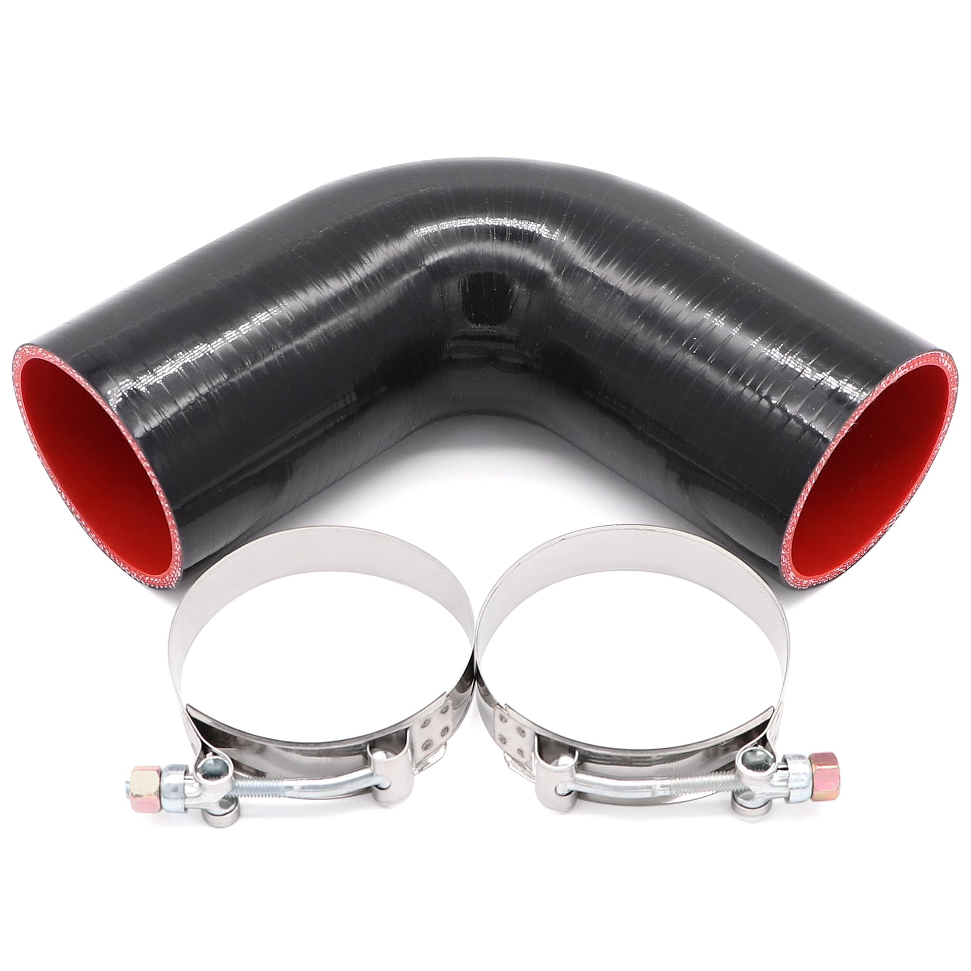 Taukealugs 90 Degree Elbow Coupler Silicone Hose 4-Ply 2.75-Inch(70Mm) For Turbo/Intercooler/Intake Piping,Length 120Mm Thicknes