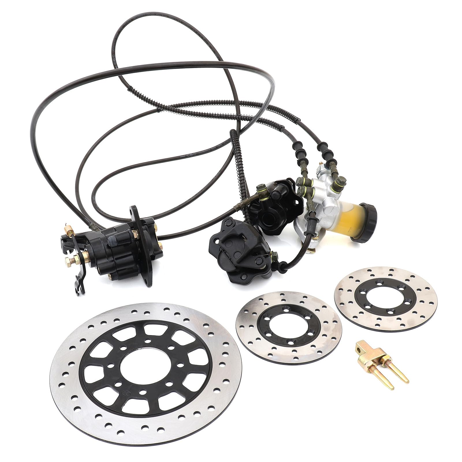 Mofans 150Cc Go Kart Disc Brake Master Cylinder Kit Complete Brake Assembly Universal Fit For 150Cc Hammerhead And Trailmaster K