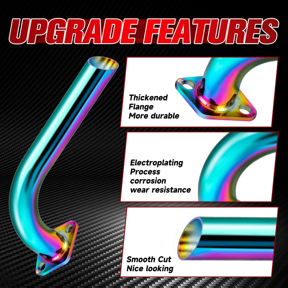 Fvrito 212Cc Exhaust Pipe Kit For Predator 196Cc Coleman Ct200U Bt200X Ct200U-Ex Kt196 6.5Hp Gx160 Gx200 Tillotson Mini Bike Baj