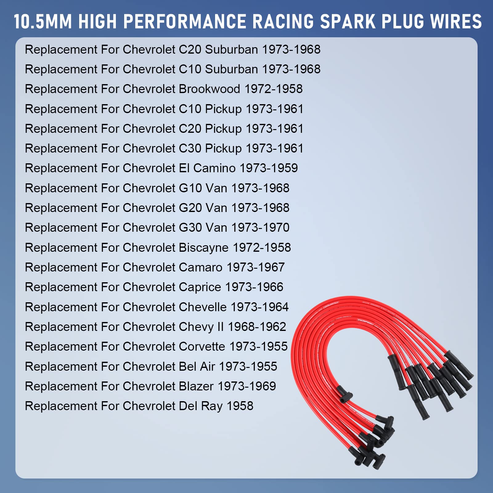 Jdmspeed New Hei Spark Plug Wires Set 90 To Straight Replacement For Sbc Bbc 350 383 400 454 V8