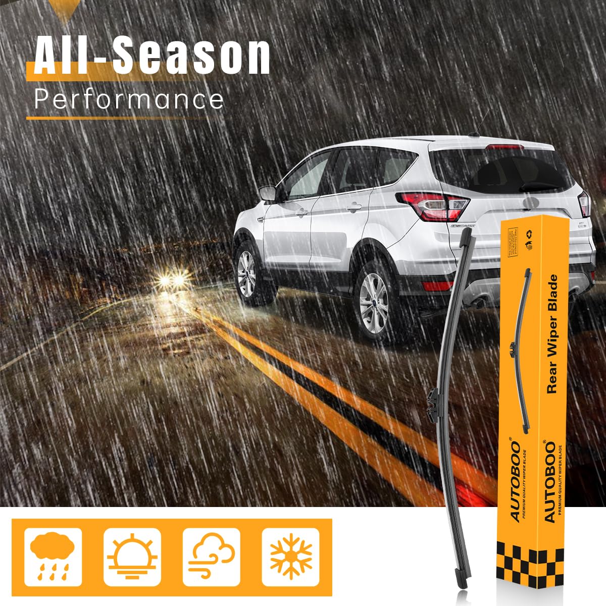 Autoboo 11 Inch Rear Wiper Blade For Ford Explorer 2011-2022 Escape 2013-2022 Lincoln Mkx 2016-2018-Back Windshield Wiper Blade -Original Factory Quality Oe:Bb5Z17526C