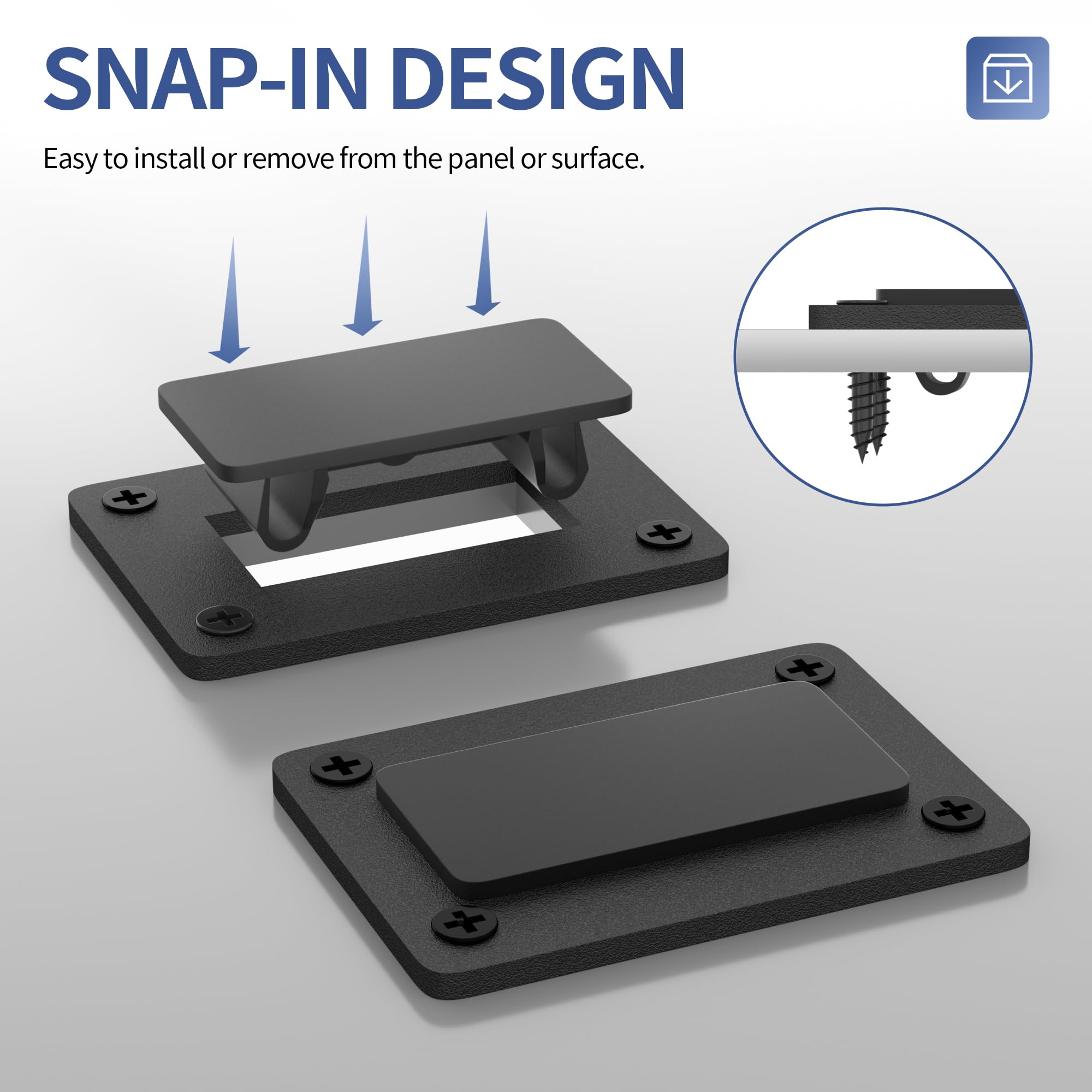 DaierTek Rocker Switch Cover Black Standard Marine Rocker Siwtch Panel Blank Filler for Car Truck Marine Boat -8Pcs