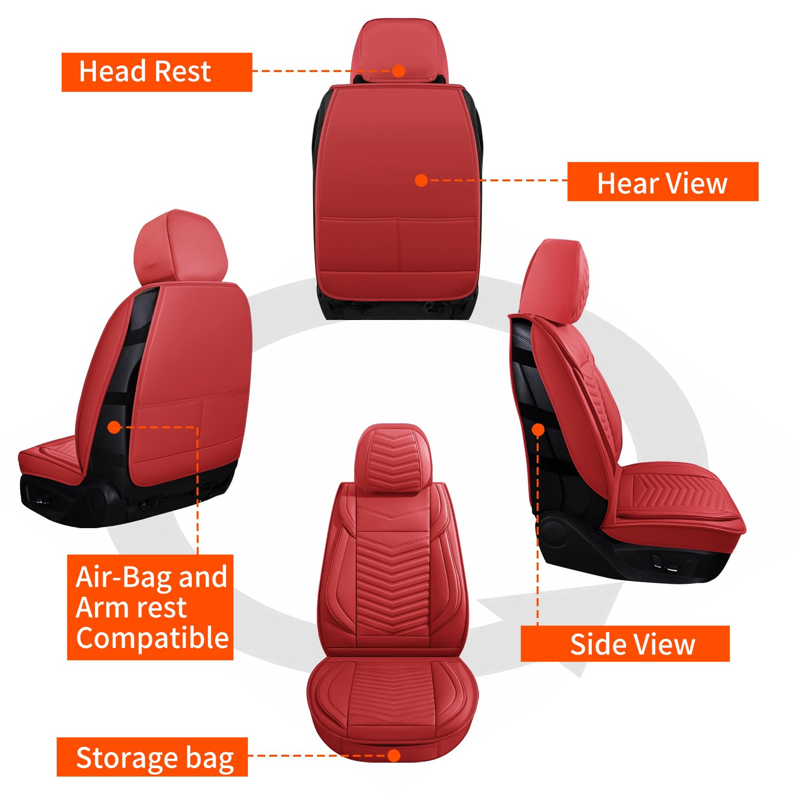Hchengkikz Seat Covers,Breathable Car Seat Covers Front Seats,Waterproof Car Seat Covers,Universal Anti-Slip Driver Seat Cover F