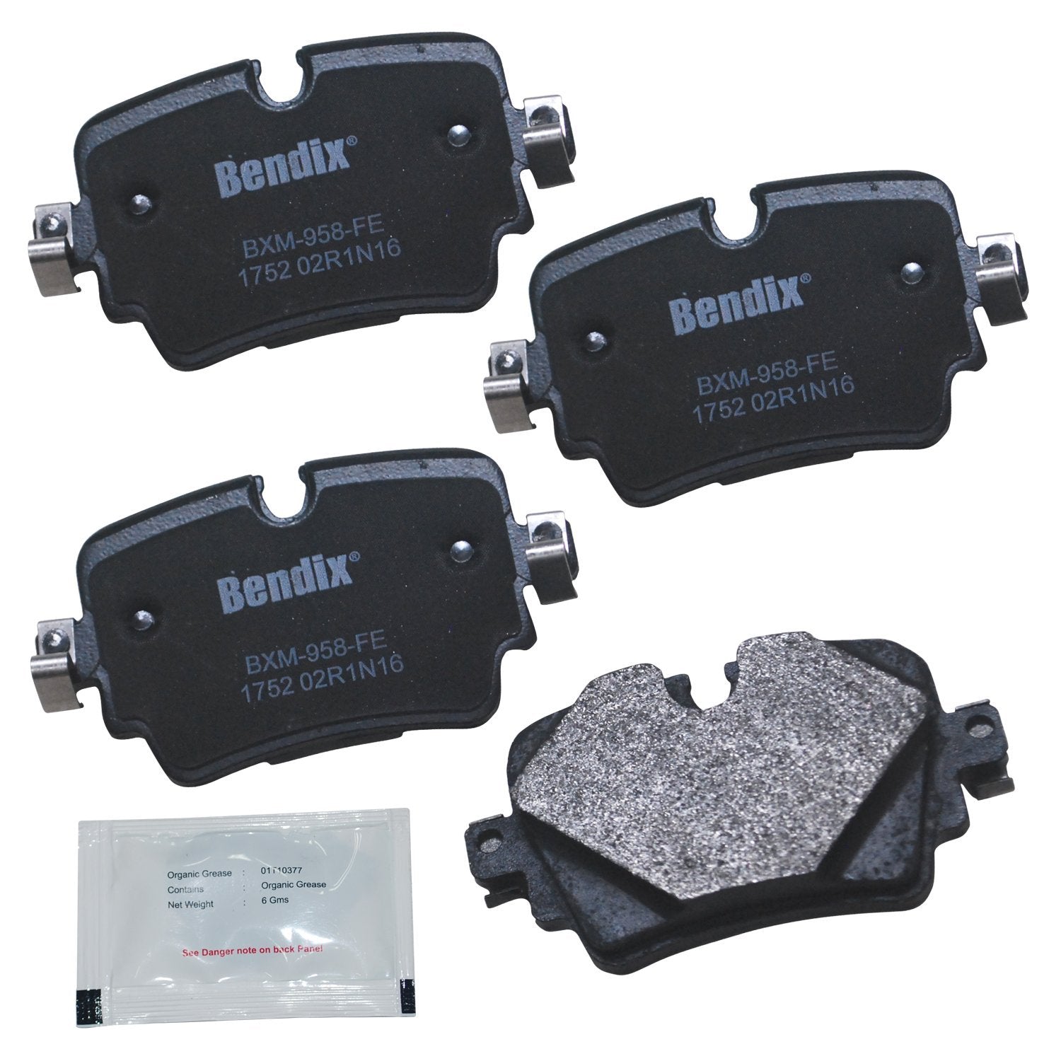 Bendix Priority1 Cfm1752 Semi-Metallic Rear Brake Pads For Jaguar F-Type 2021-2014, Xj 2019-2016