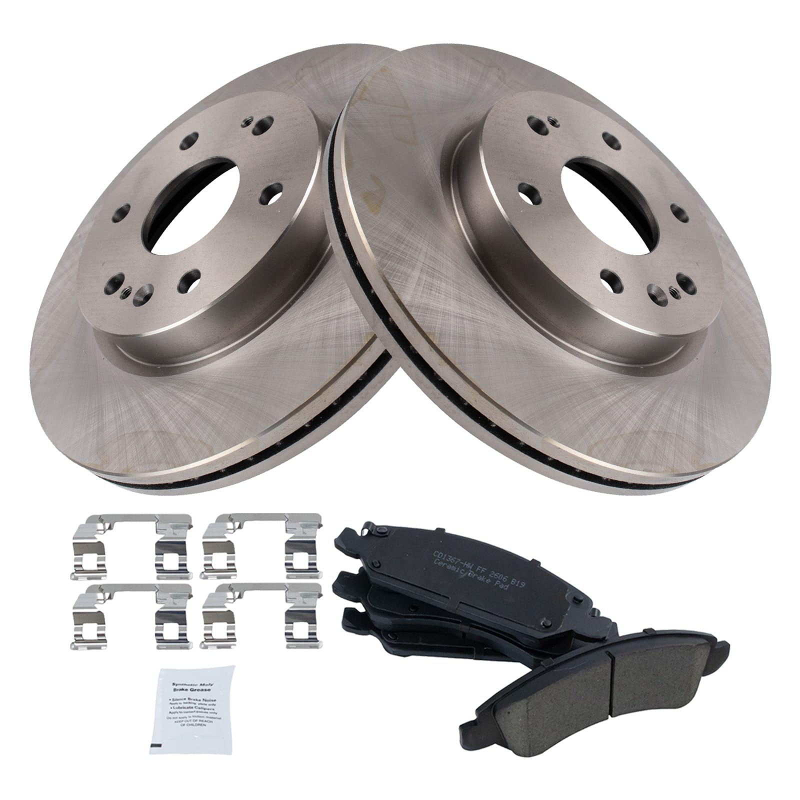 Trq Front Brake Pad & Rotor Kit Brake Pads Brake Rotor Ceramic Compatible With 2019 Chevrolet Silverado 1500 Ld Gmc Sierra 1500