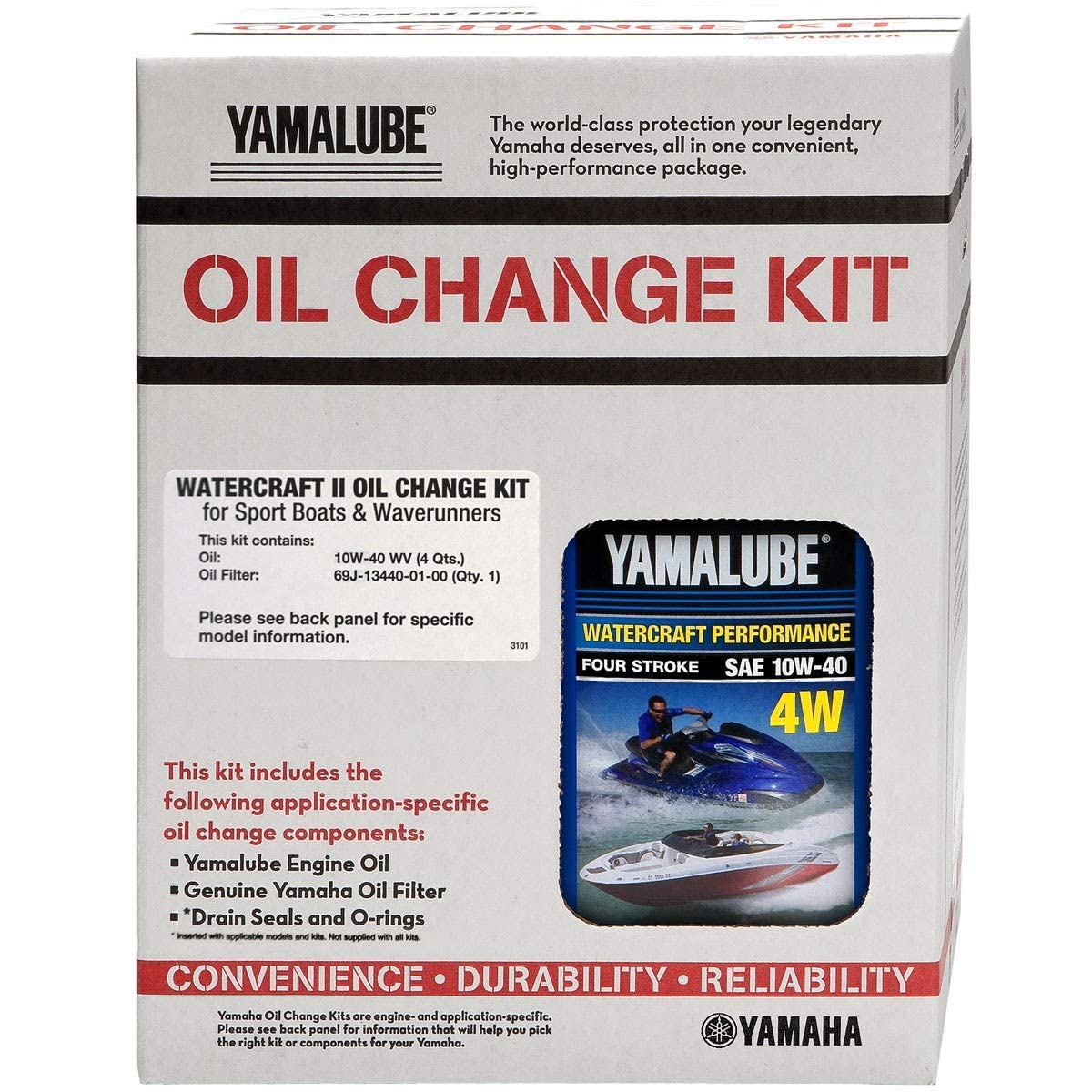 Yamaha 10W-40 Oem Oil Change Kit Fx Ho Sho Svho Fzr Fzs Vxr Vxs Gp1800 - Lub-Wtrcg-Kt-10