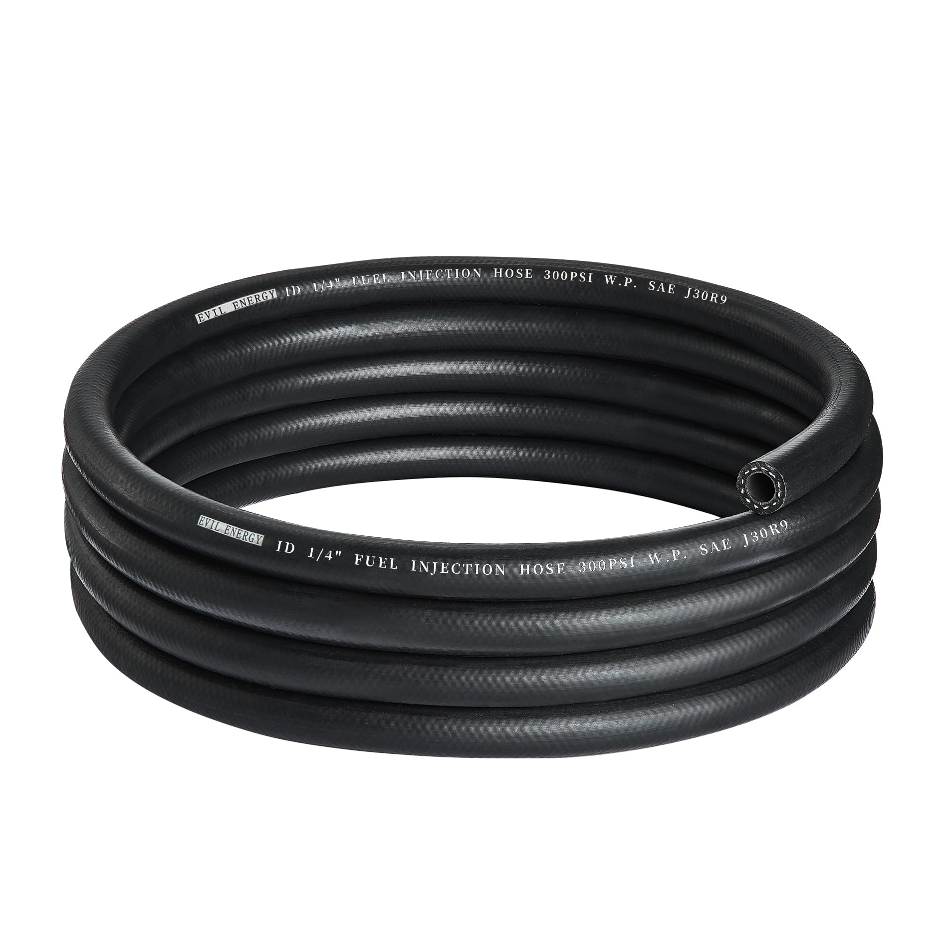 EVIL ENERGY 1/4 Fuel Line Hose 10FT Fuel Injection Hose Transmission Rubber SAE 30R9 300PSI