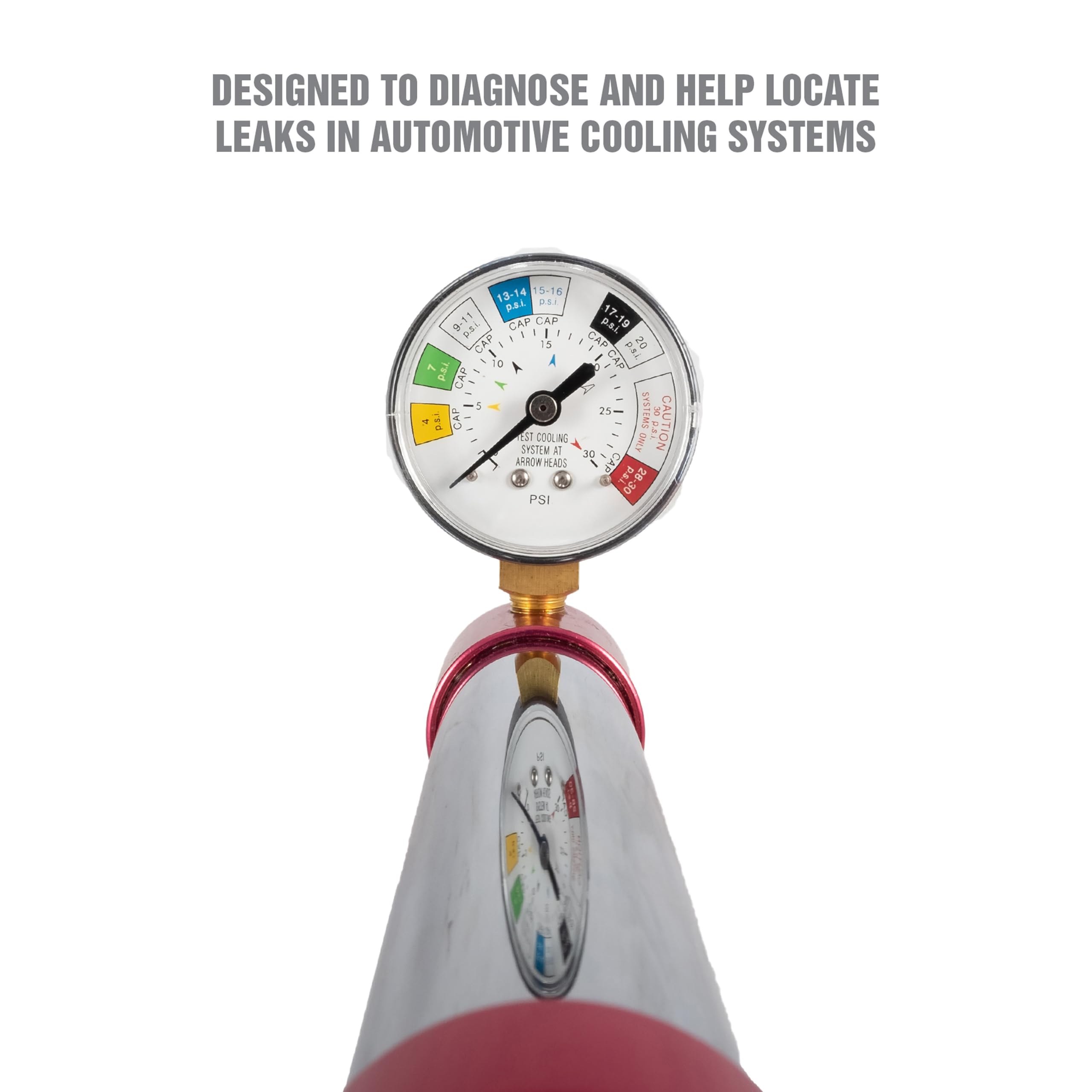 OEMTOOLS 27068 Universal Cooling System Pressure Test Kit, Automotive Radiator Pressure Tester for Coolant System, Diagnostic To