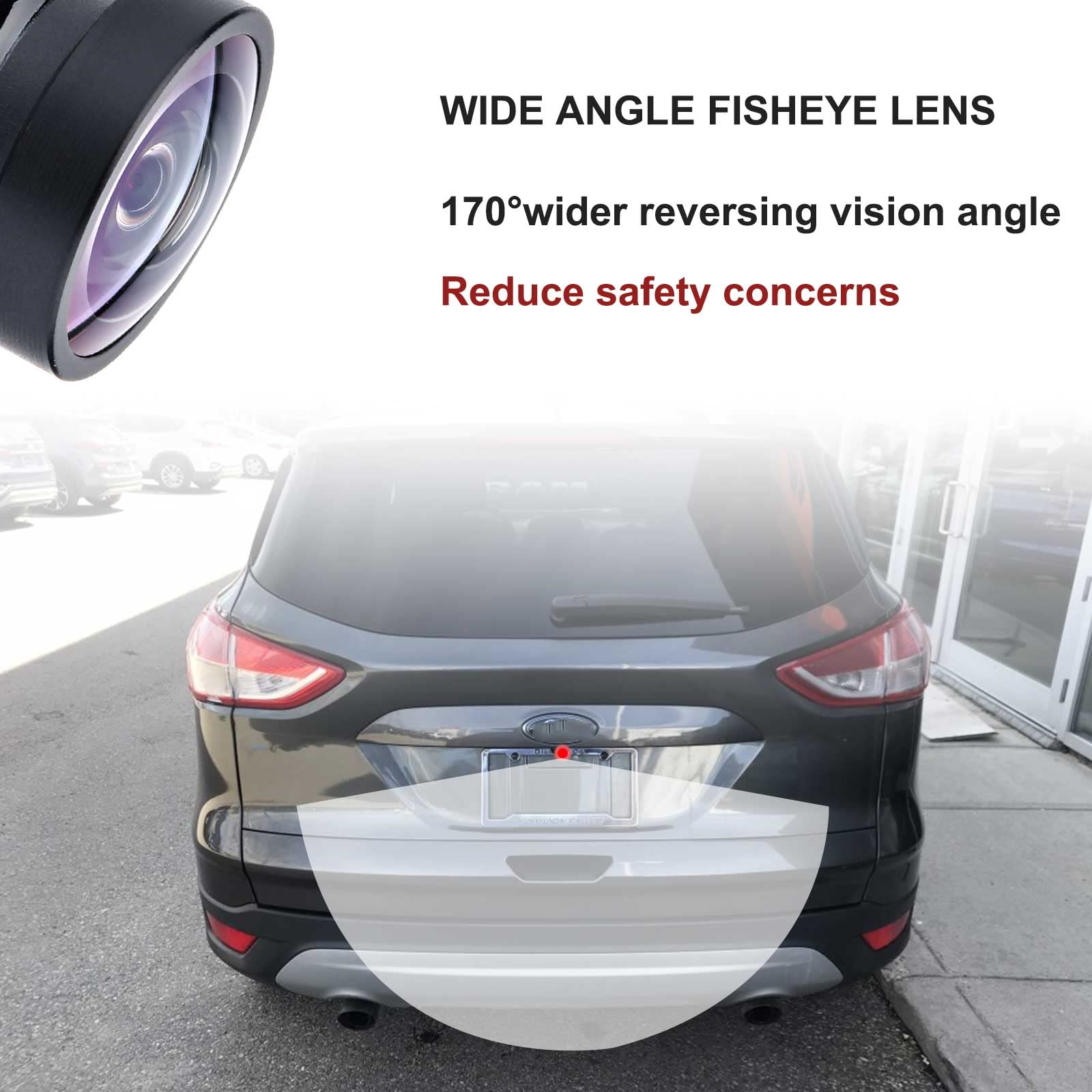 Rear View Backup Camera Compatible With Ford Escape 2014 2015 2016 Parking Assist Camera Replace# Gj5T19G490Ad Gj5T-19G490-Ab Ej
