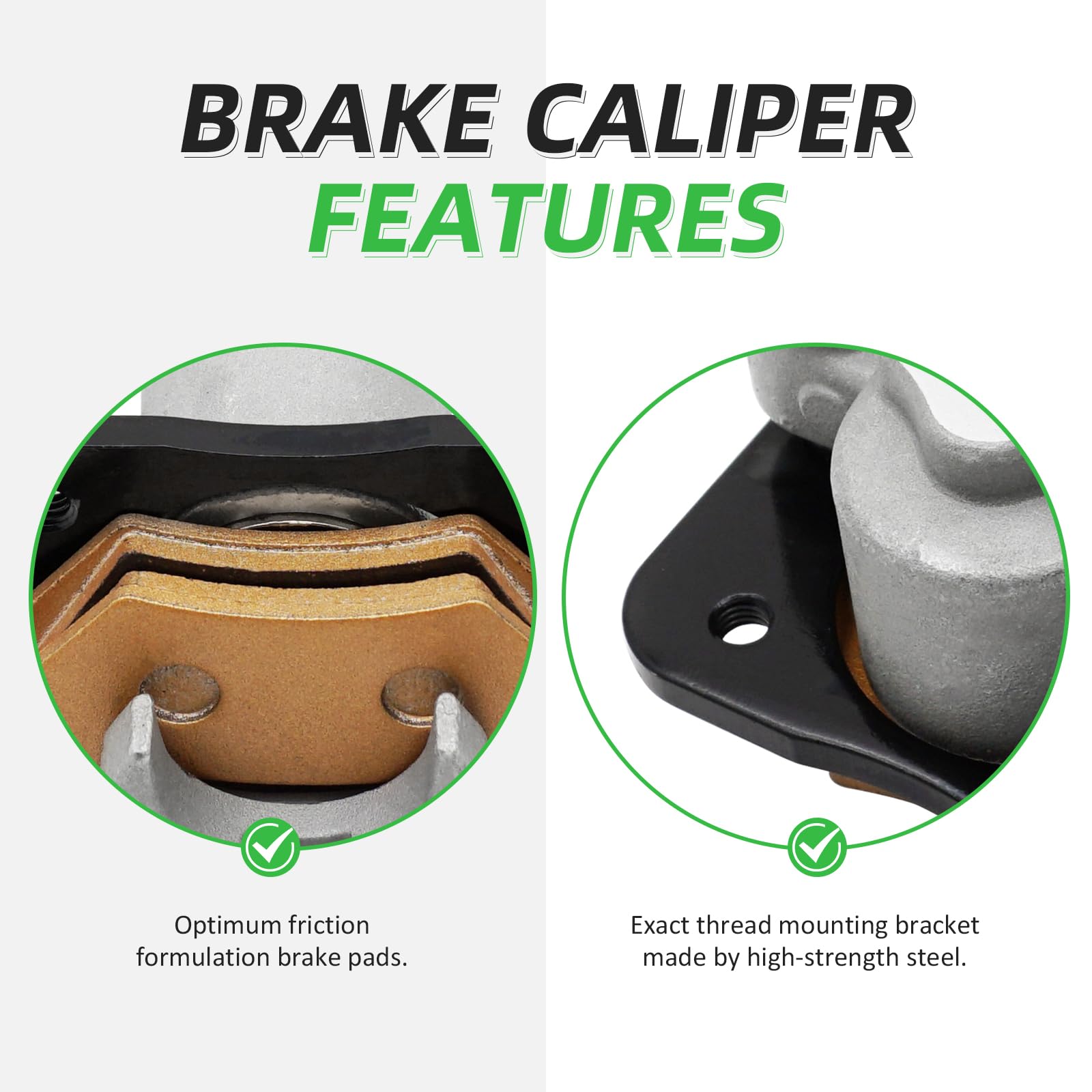 M Mati Front Right Or Rear Left/Right/Auxiliary Brake Caliper W/Pads For Arctic Cat Atv 250 300 350 400 400 Fis 425 450 500 500