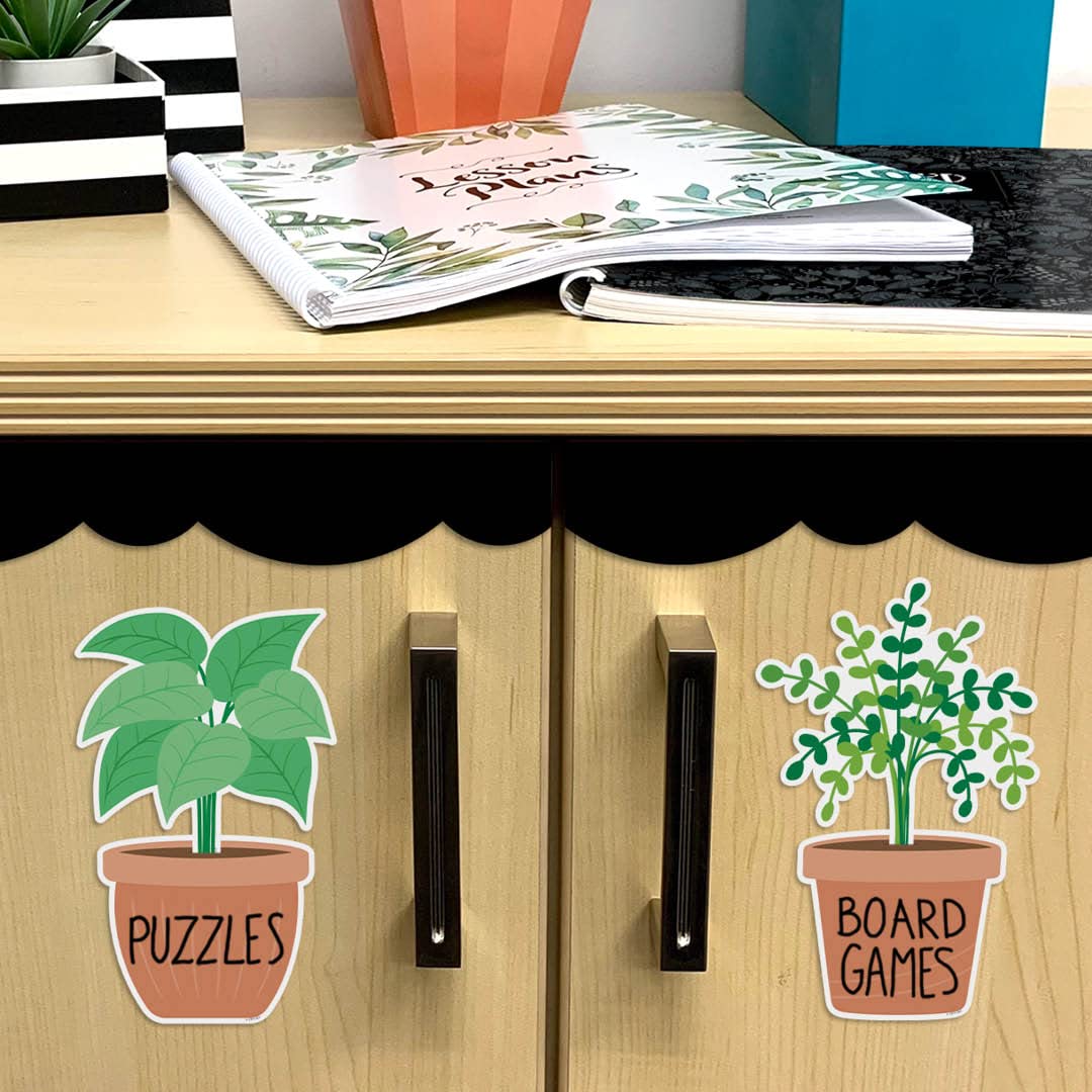 Ctp Potted Plants 6'' Cut-Outs Learning D  Cor Accents For Classroom (Creative Teaching Press 10597)
