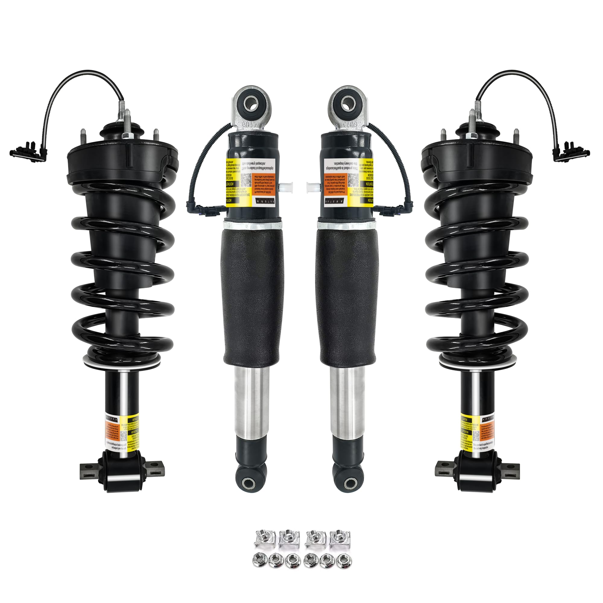 ARSTAK 84176631 84176675 4 PCS Front Struts & Rear Air Shock Assembly w/Magnetic Compatible with Cadillac Escalade ESV, for Chev