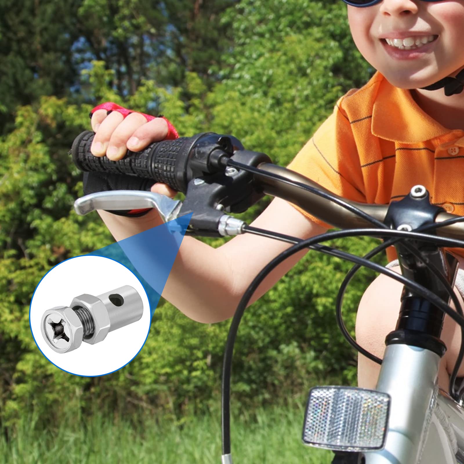 Tongze 15pcs Brake/Throttle Cable Ends: 1/8'' Universal Cable Stop Clamp Repair Parts for Go-kart| Bicycle| Motorcycle| Scooter|