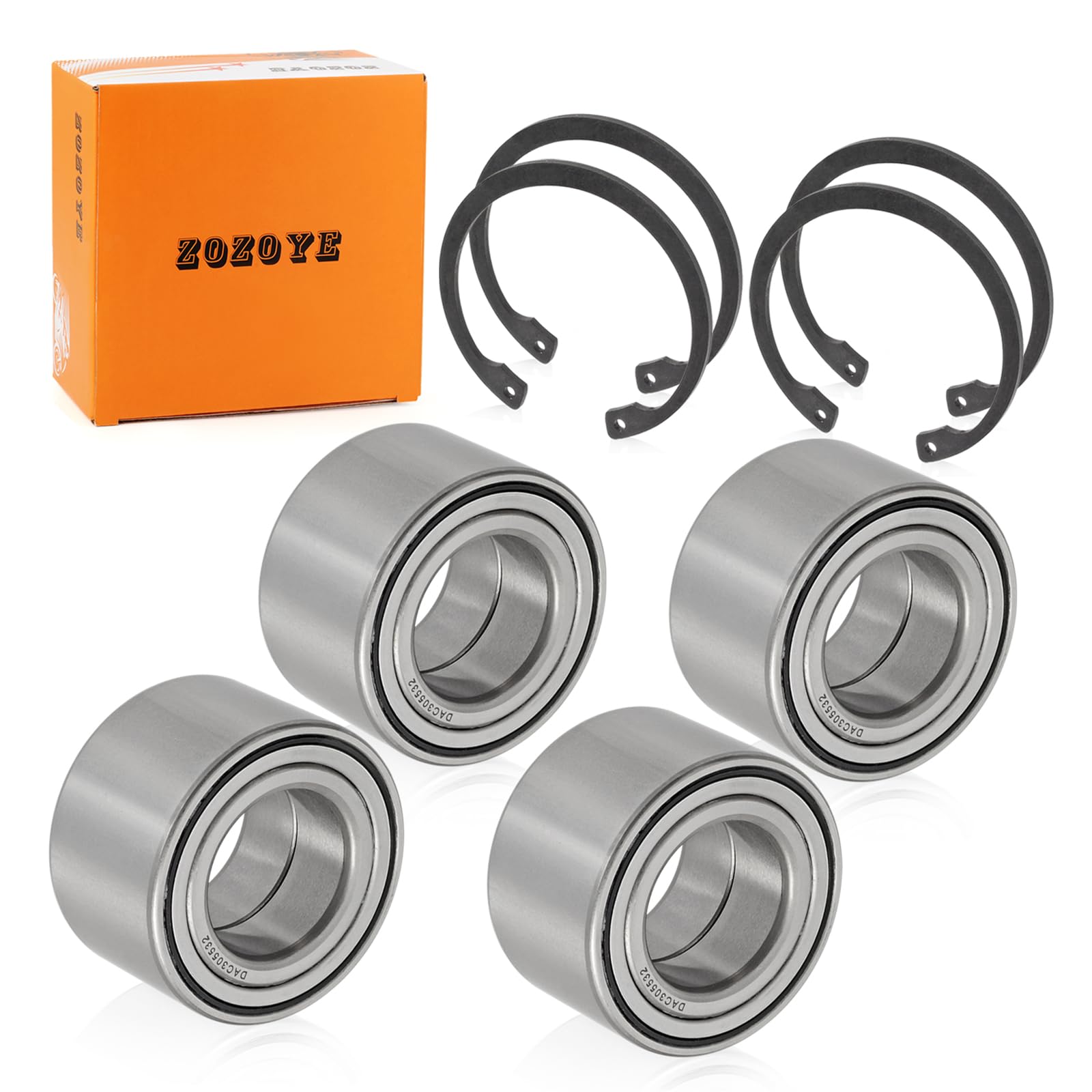 Heavy Duty Front & Rear Wheel Bearing 30X55X32Mm + Circlip For Arctic Cat Atv 250 300 350 366 400 425 450 500 650 700 1000 2005-