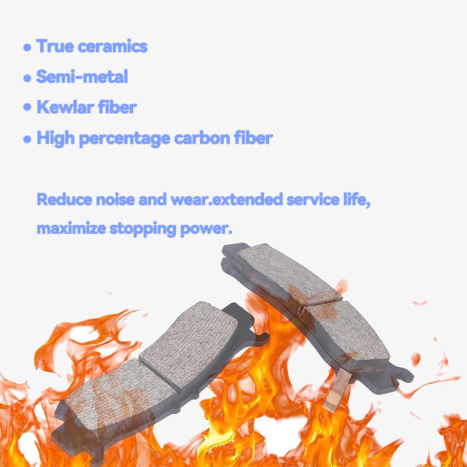 Front & Rear Brake Pads For Honda Pioneer 1000 1000-5 2016-2023/Honda Talon 1000 1000R 1000X 2019-2022 Ceramic Replaces 06451-Hl4-A01 06431-Hl4-A01