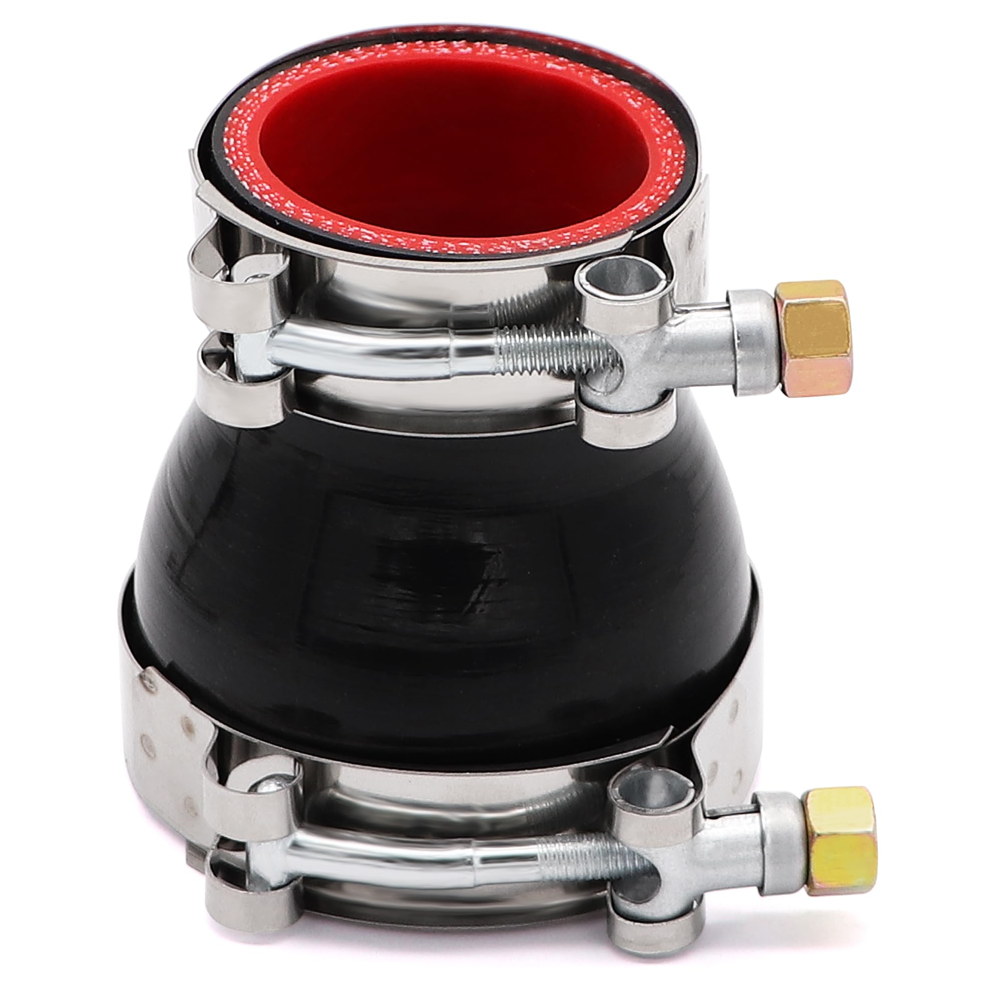 Taukealugs Straight Reducer Coupler Silicone Hose ID 1-3/4inch to 2-1/2inch 4-Ply with Stainless Steel T-Bolt Clamp for Automoti