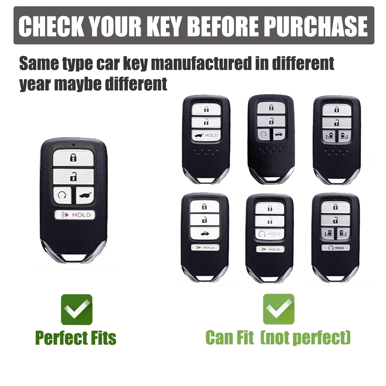 Gematay For Honda Key Fob Cover With Keychain Lanyard, Soft Tpu Key Fob Protector Compatible With Honda Accord Civic Crv Pilot O