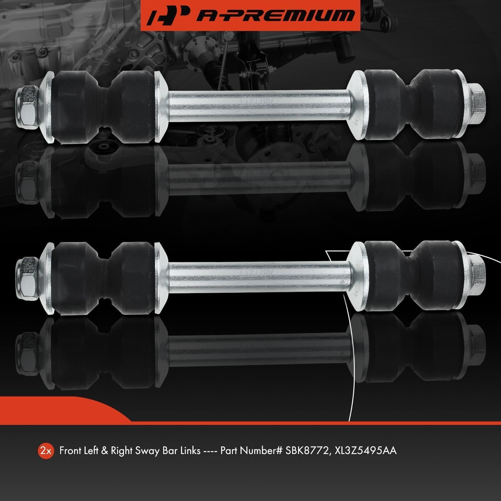 A-Premium 2Pcs Front Sway Bar Links Stabilizer Bar Links, Compatible with Ford F-150 97-03, F-150 Heritage 04, F-250 97-99, Expe