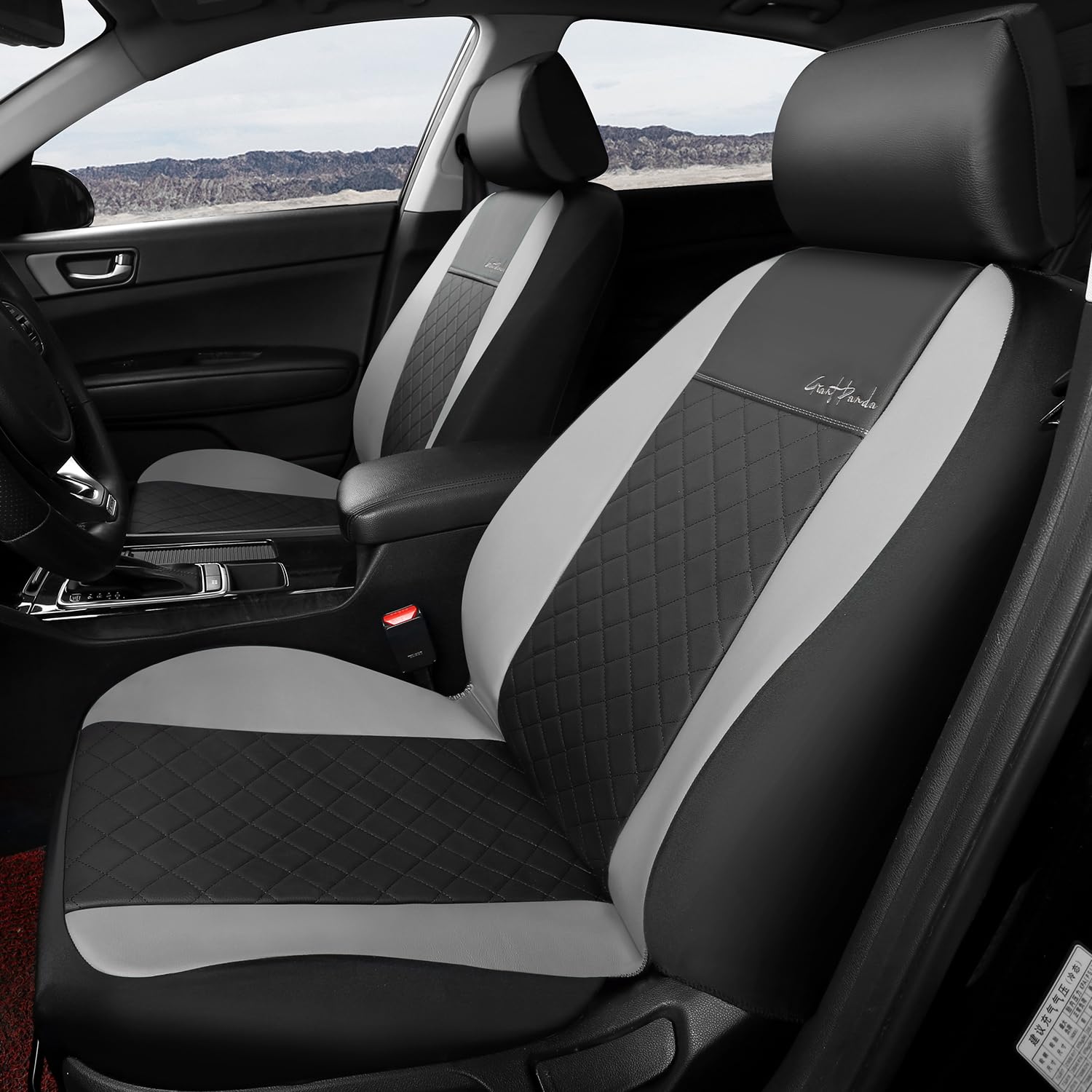 Giant Panda Front Car Seat Cover Custom Fit Toyota, Leather Bucket Seat Covers For Toyota Rav4 Camry Highlander Corolla Prius (G