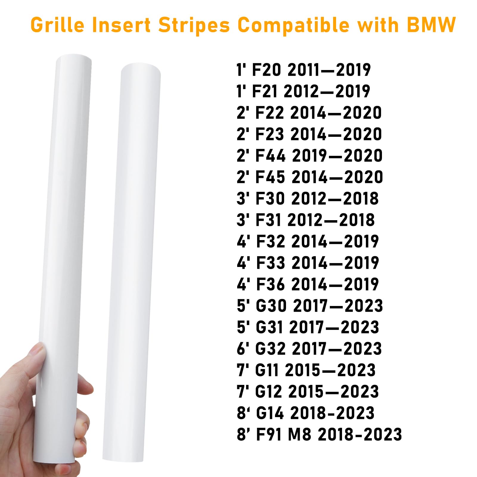 Jaronx Compatible with BMW V Brace Cover, Front Grill Inserts V Bar Brace Trim Covers Compatible with BMW for 1'F20 F21/2'F22 F2