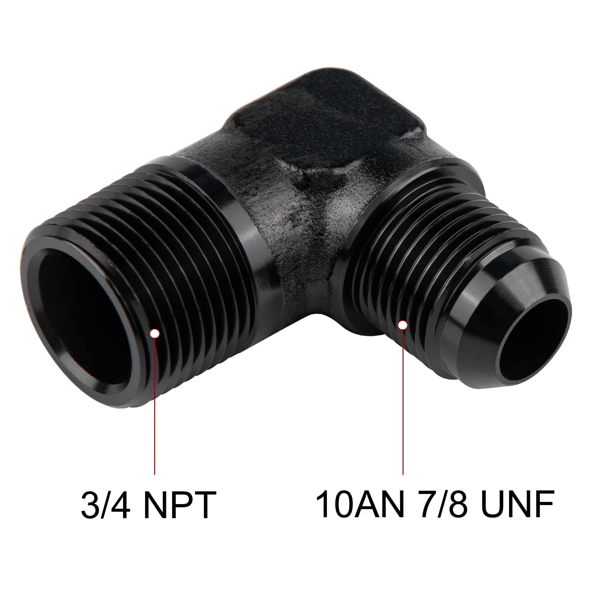 Evil Energy 10An To 3/4'' Npt Male 90 Degree Fitting Adapter Aluminum