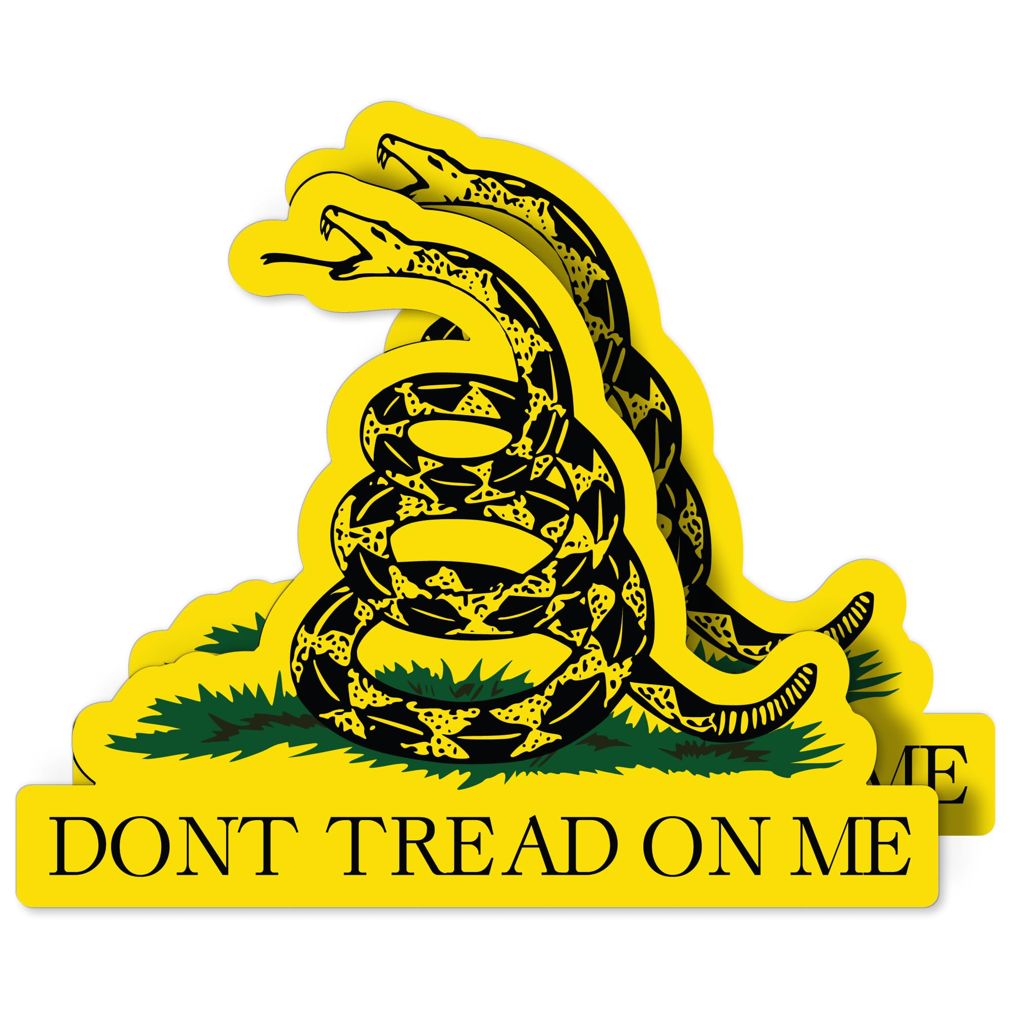 Stickios Dont Tread On Me Stickers for Cars - Gadsden American Flag Rattlesnake Vinyl Stickers (x2) - Don't Tread On Me Decals f