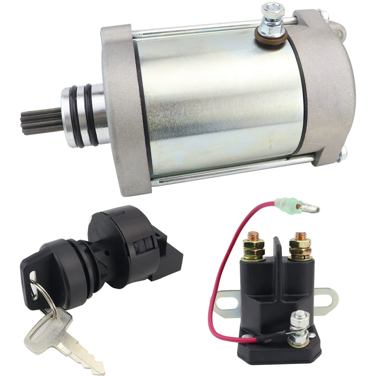 Stabsoli Starter & Relay & Switch For Polaris Rzr 800 Efi 2008-2014, Sportsman 700 800 2007-2014, Ranger 700 800 2006-2015, 4010