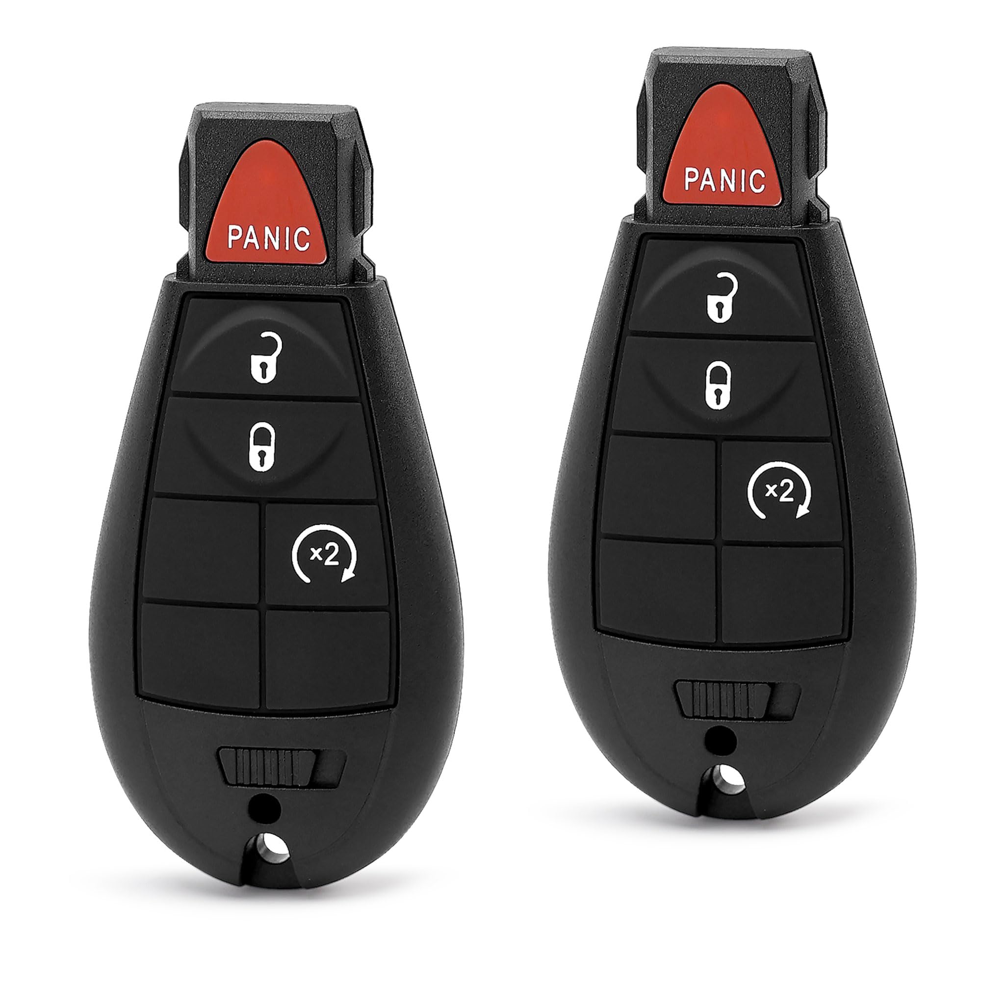 Key Fob Replacement Two Keyless Entry Remote Control Car Keys 4 Button 433MHz FIt for 2013-2018 Dodge Ram 1500 2500 3500 GQ4-53T