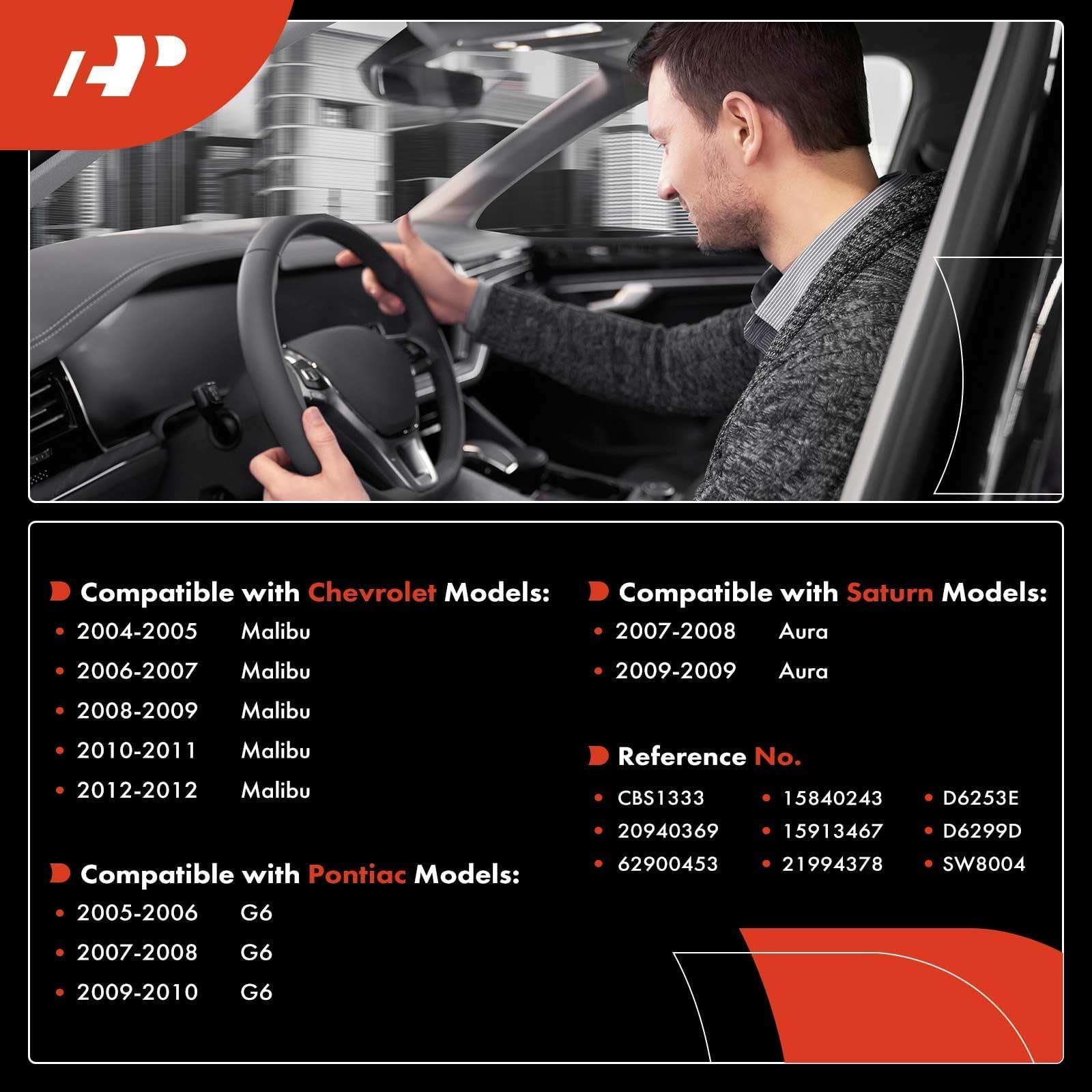 A-Premium Turn Signal Switch Replacement for Chevy Malibu 2004-2012 Pontiac G6 2005-2010 Saturn Aura 2007-2009# 20940369 Headlam