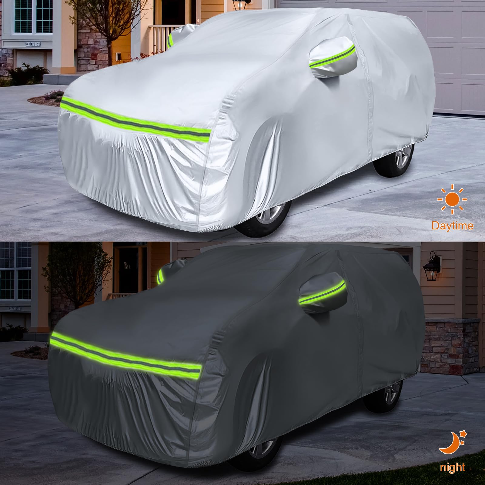 Waterproof Car Covers Replace For 2006-2025 Mercedes Benz Ml/Gle Class 280 300 320 350, 6 Layers Silver All Weather Car Cover Wi