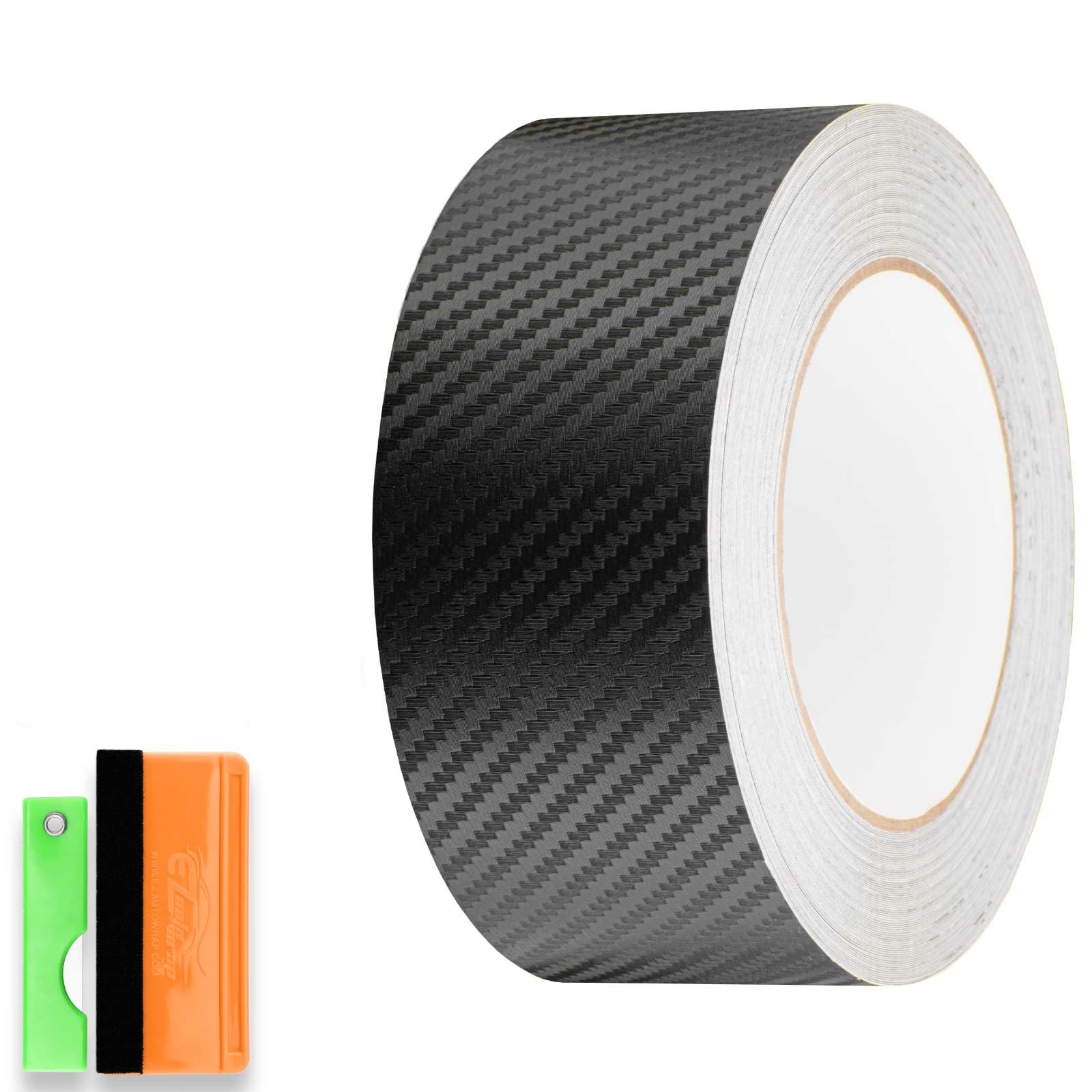 Free Tool Kit 3D Carbon Fiber Black Vinyl Wrap Kit For Black Out Chrome Delete Window Trim Door Trim 2' X50Ft